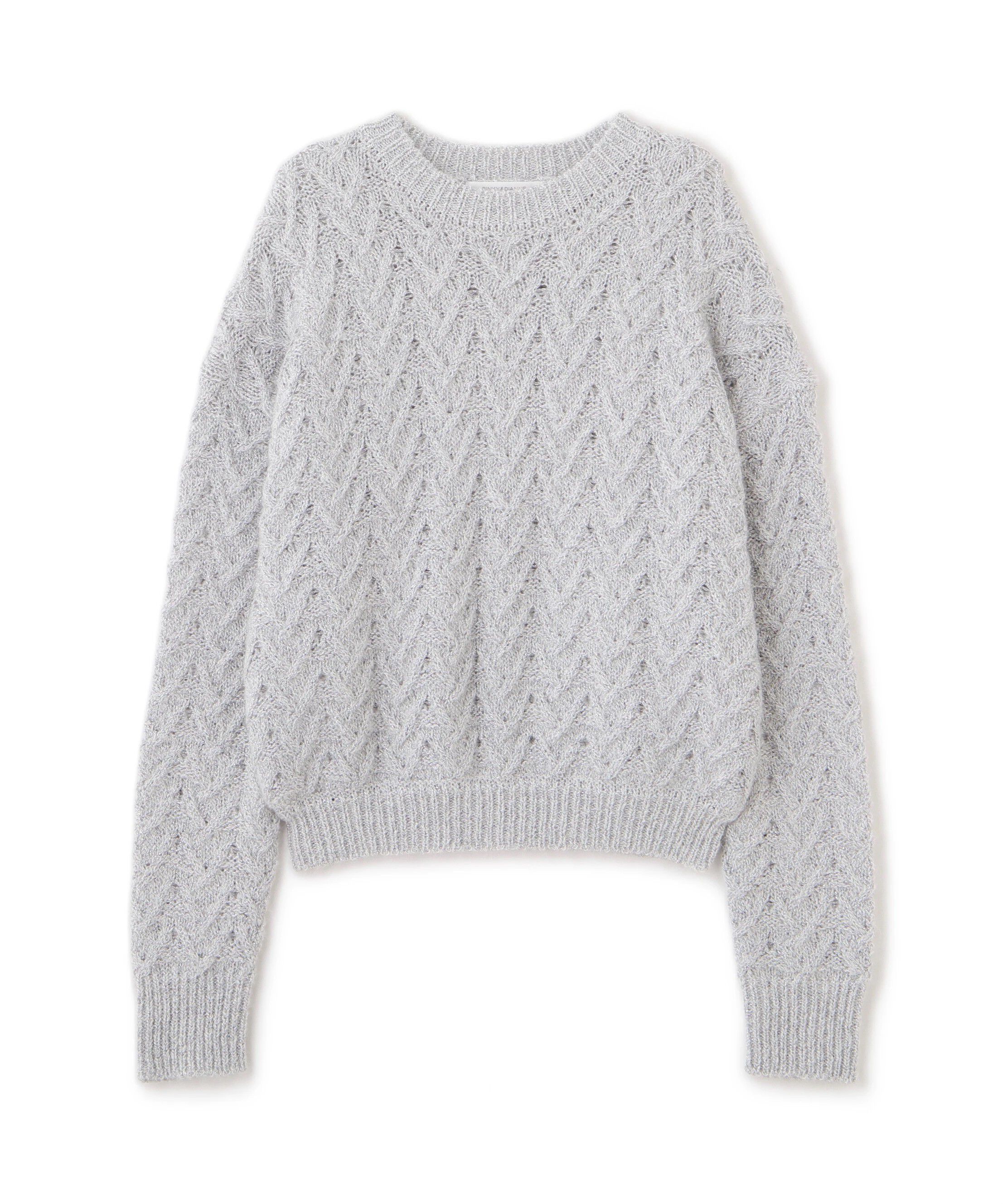  「◆ラメケーブルニットプルオーバー」|ニット・セーター|