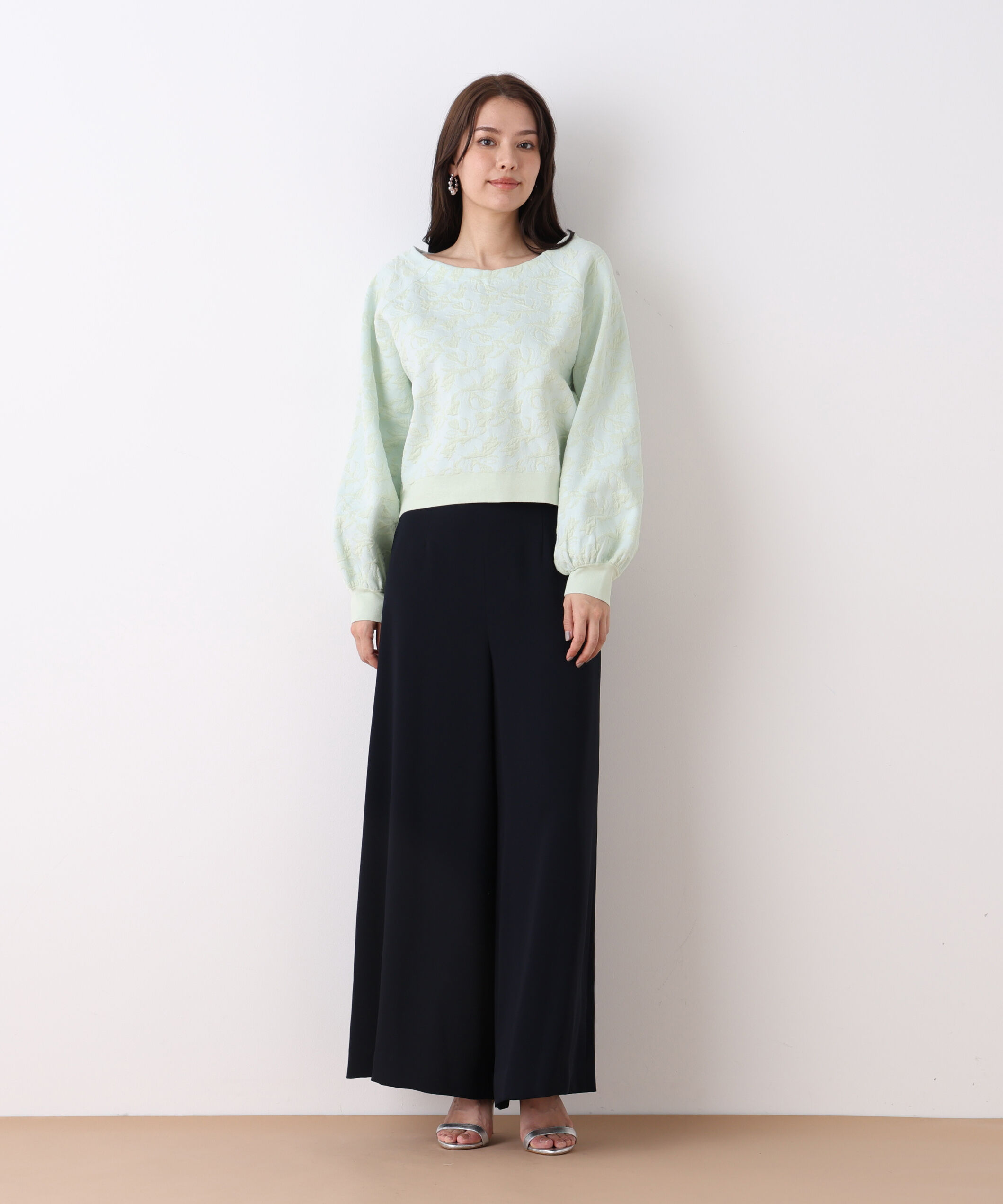  「ニットジャガードＶネックプルオーバー」|ニット・セーター|