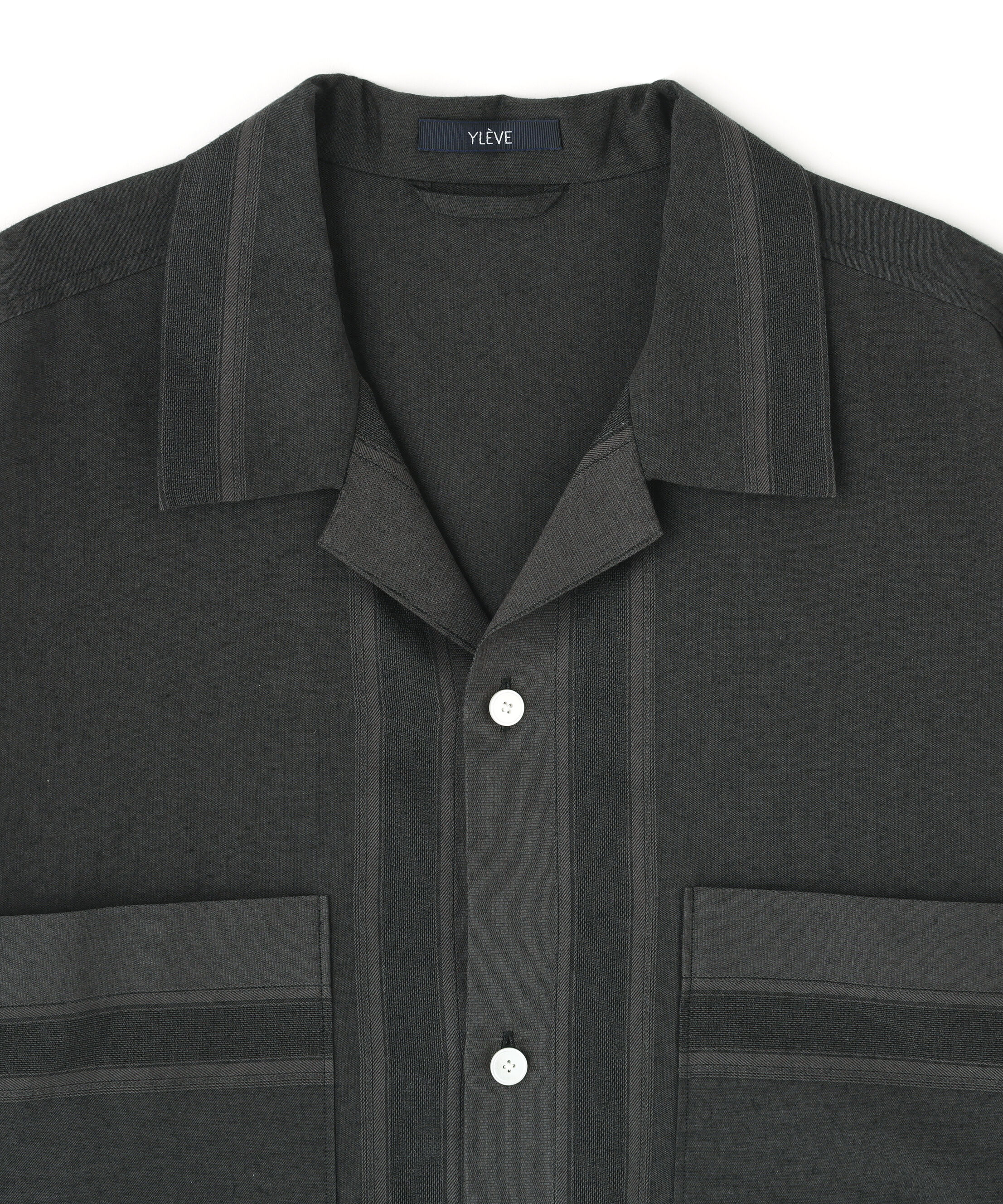 YLEVE 「YLEVE / DOBBY STRIPE CHAMBRAY OPEN COLLAR SHIRT」|シャツ・ブラウス|