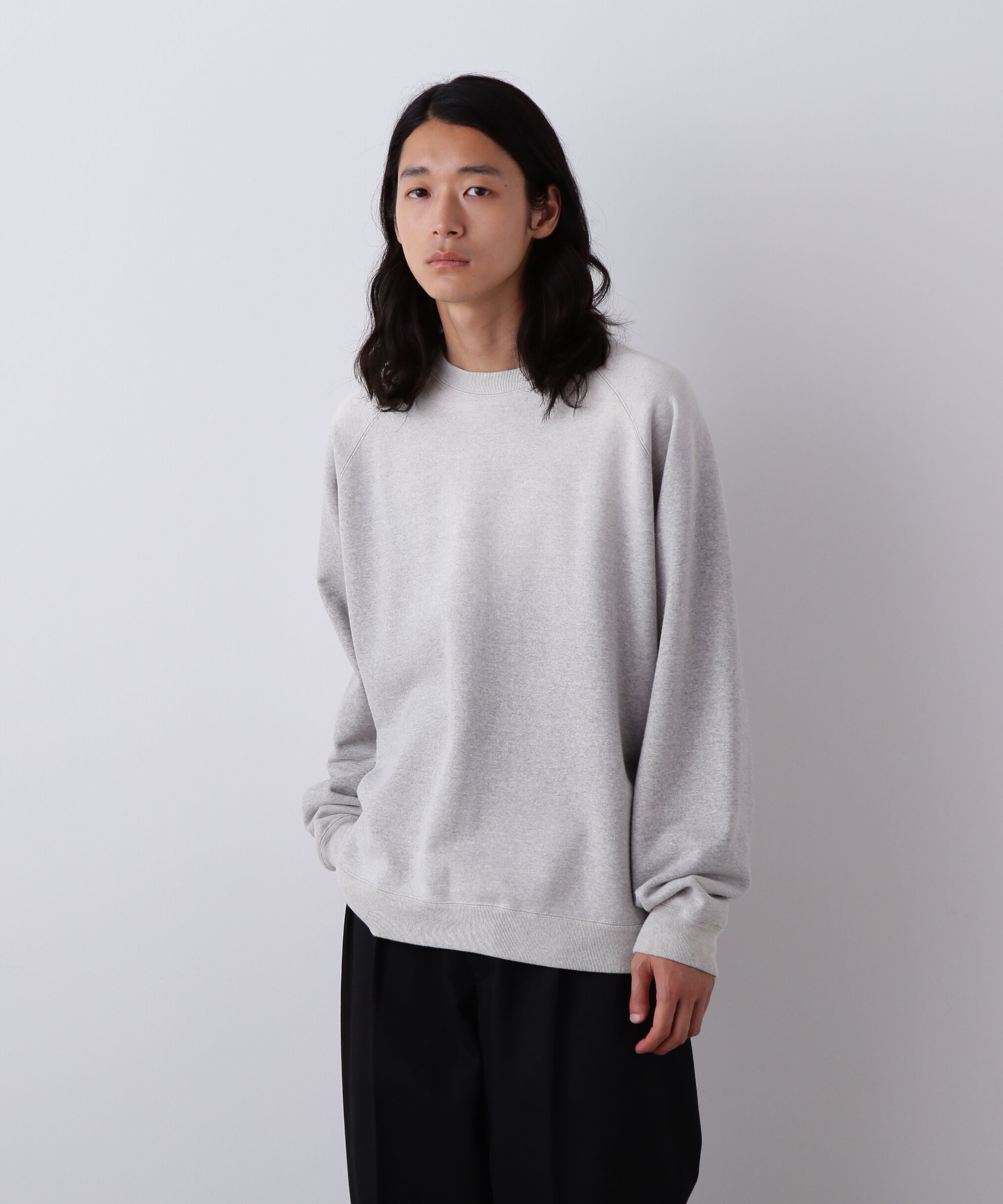 YLEVE 「YLEVE / ORGANIC COTTON SUN FADED SWEAT PULLOVER」|Tシャツ・カットソー|グレー