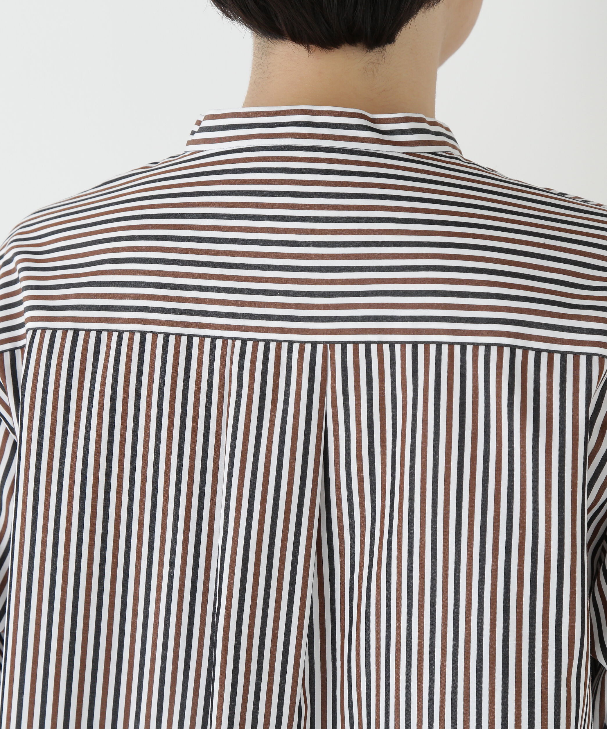  「◆ストライプオーバーブラウス」|シャツ・ブラウス|