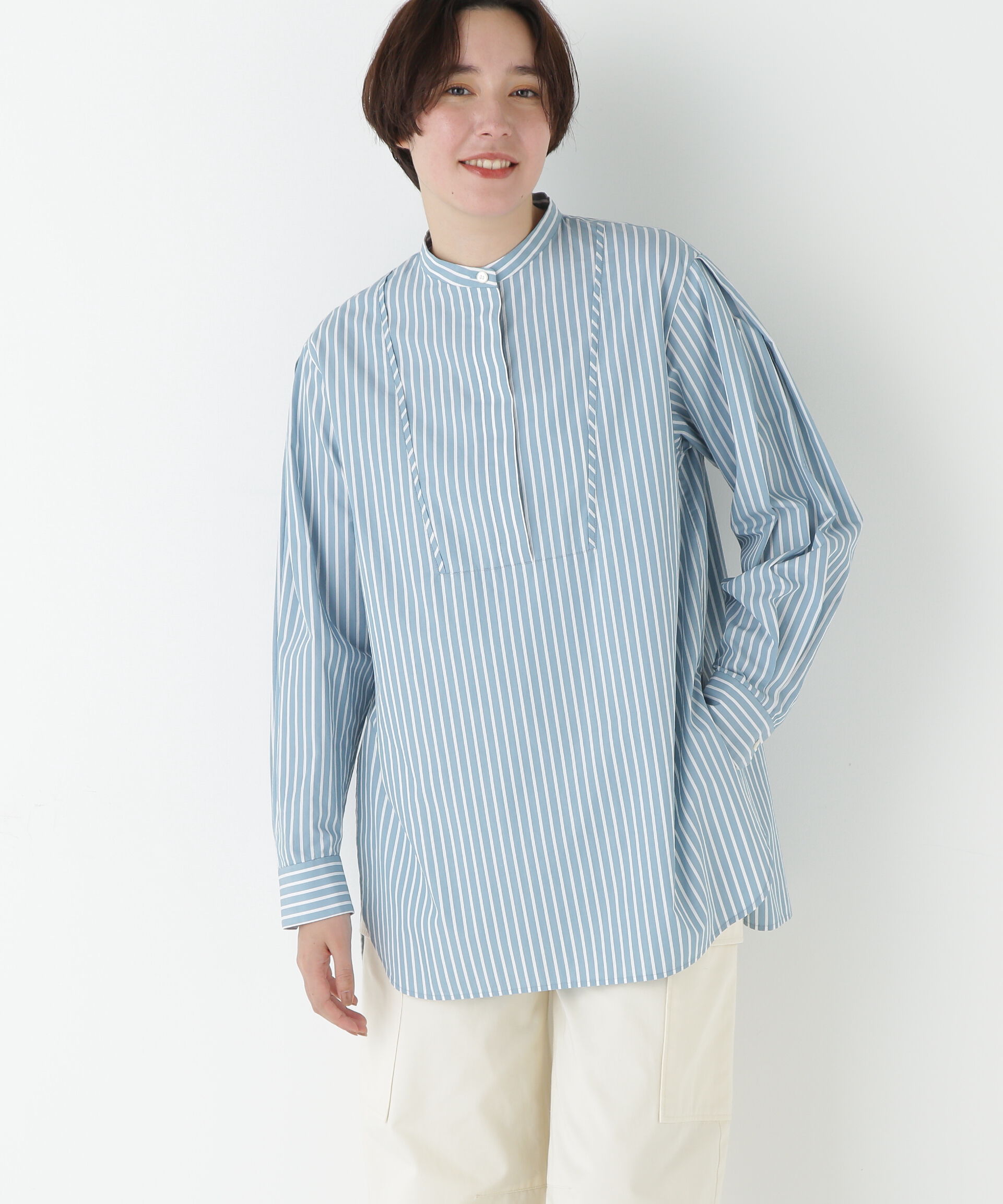  「◆ストライプオーバーブラウス」|シャツ・ブラウス|グリーンスト 3