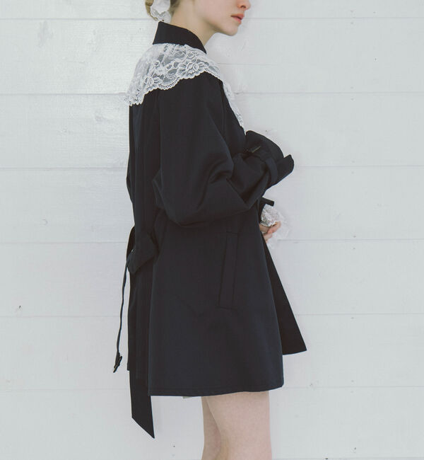 archives「レースカラー付ミドルトレンチコート」|トレンチコート|