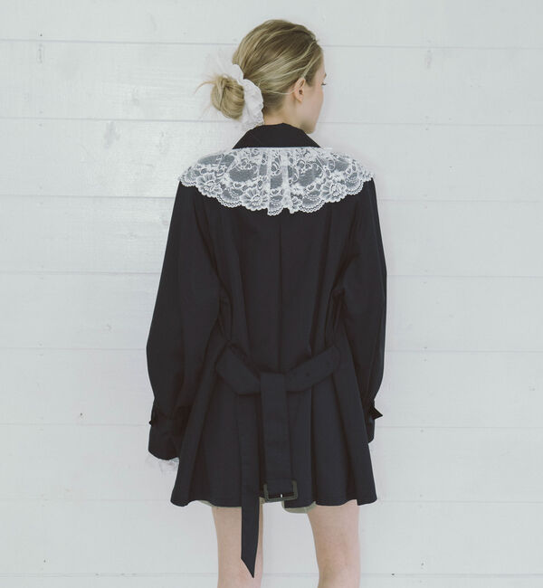 archives「レースカラー付ミドルトレンチコート」|トレンチコート|