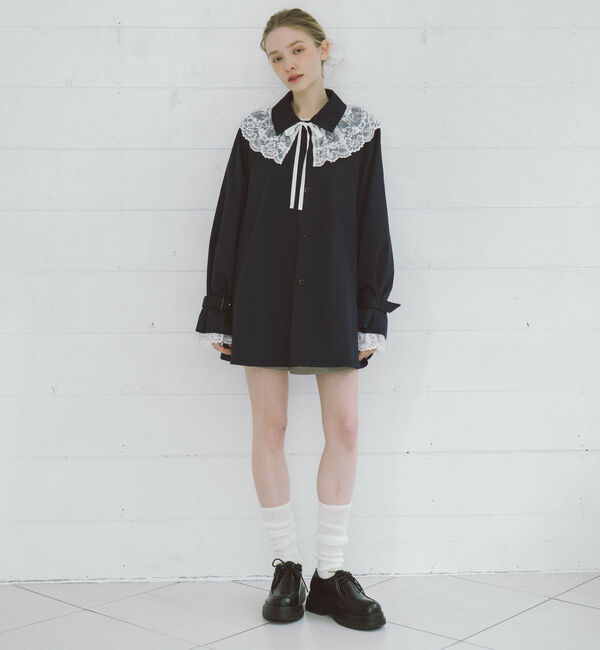 archives「レースカラー付ミドルトレンチコート」|トレンチコート|