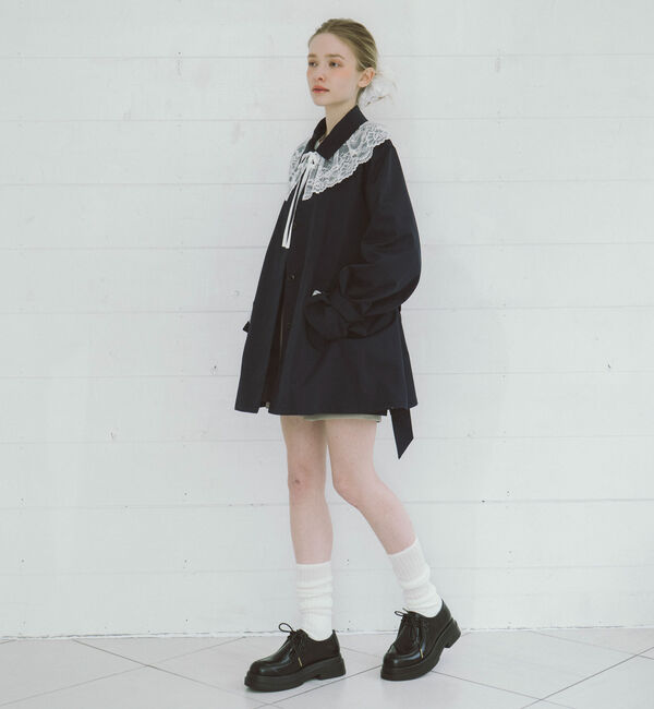 archives「レースカラー付ミドルトレンチコート」|トレンチコート|