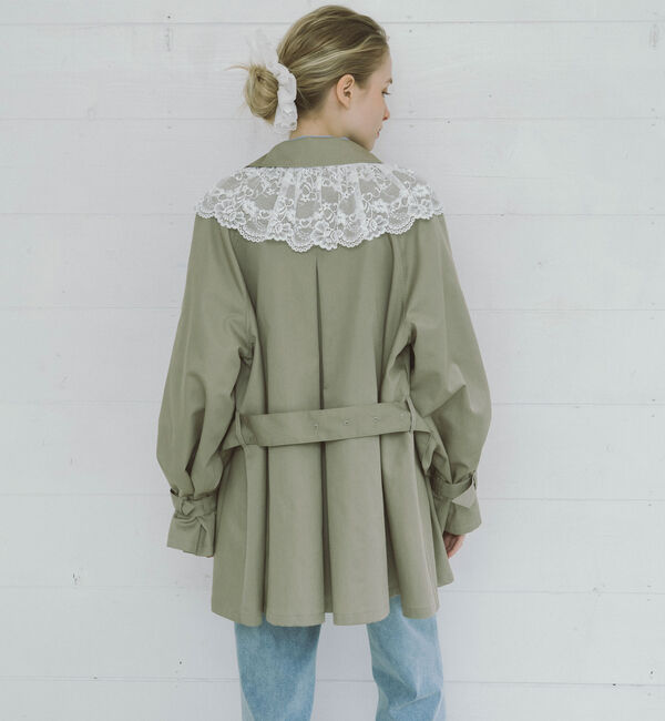 archives「レースカラー付ミドルトレンチコート」|トレンチコート|