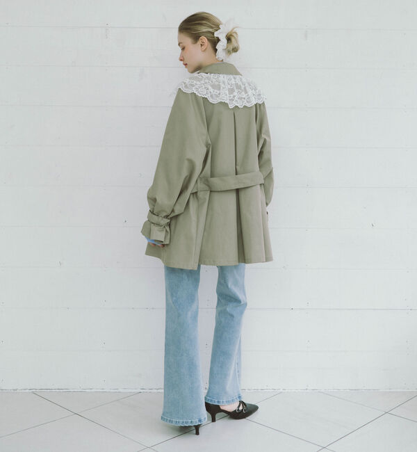 archives「レースカラー付ミドルトレンチコート」|トレンチコート|