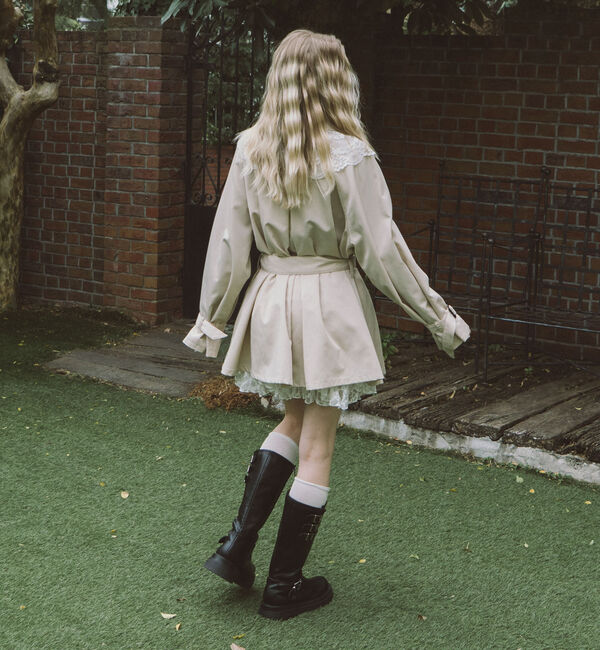 archives「レースカラー付ミドルトレンチコート」|トレンチコート|