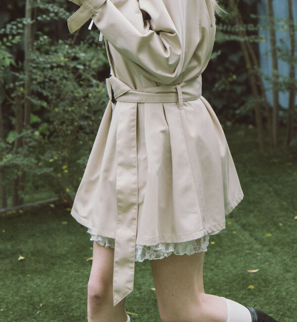 archives「レースカラー付ミドルトレンチコート」|トレンチコート|