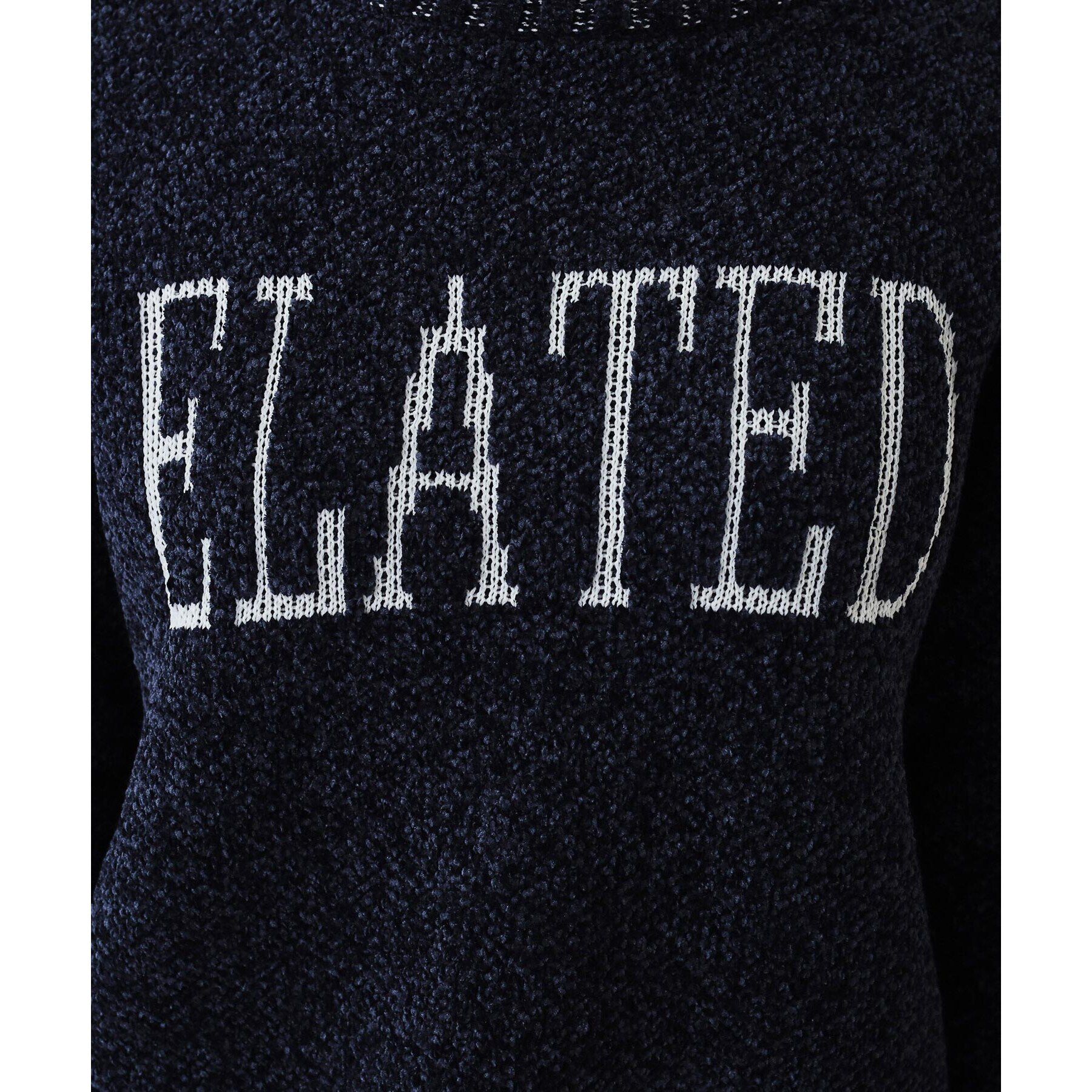 SHOO･LA･RUE「【S-LL】もちもち感がたまらない モールロゴリブ切替ニット」|ニット・セーター|