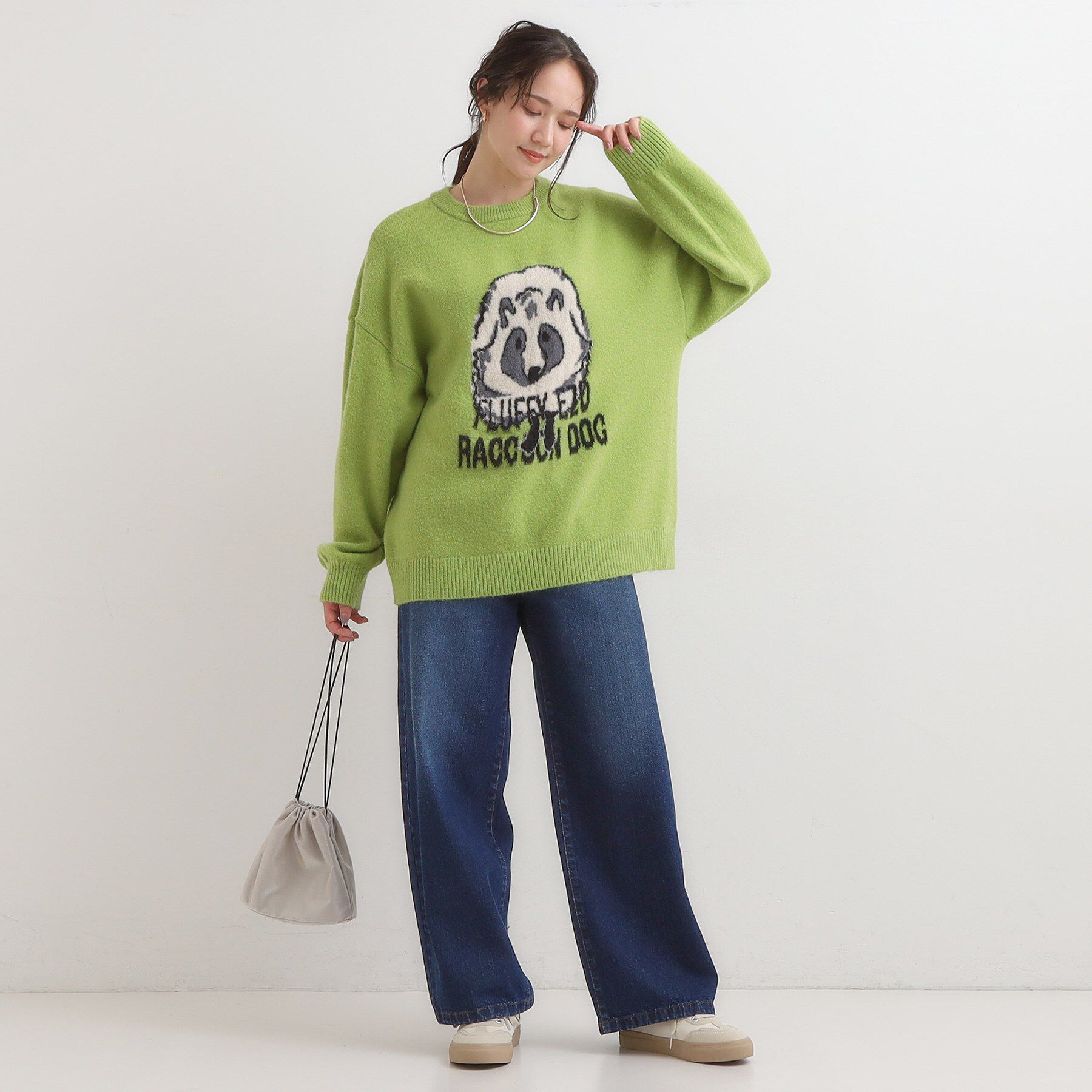 SHOO･LA･RUE「【旭山動物園応援商品】ゆるアニマル ふわふわジャカードニット」|ニット・セーター|