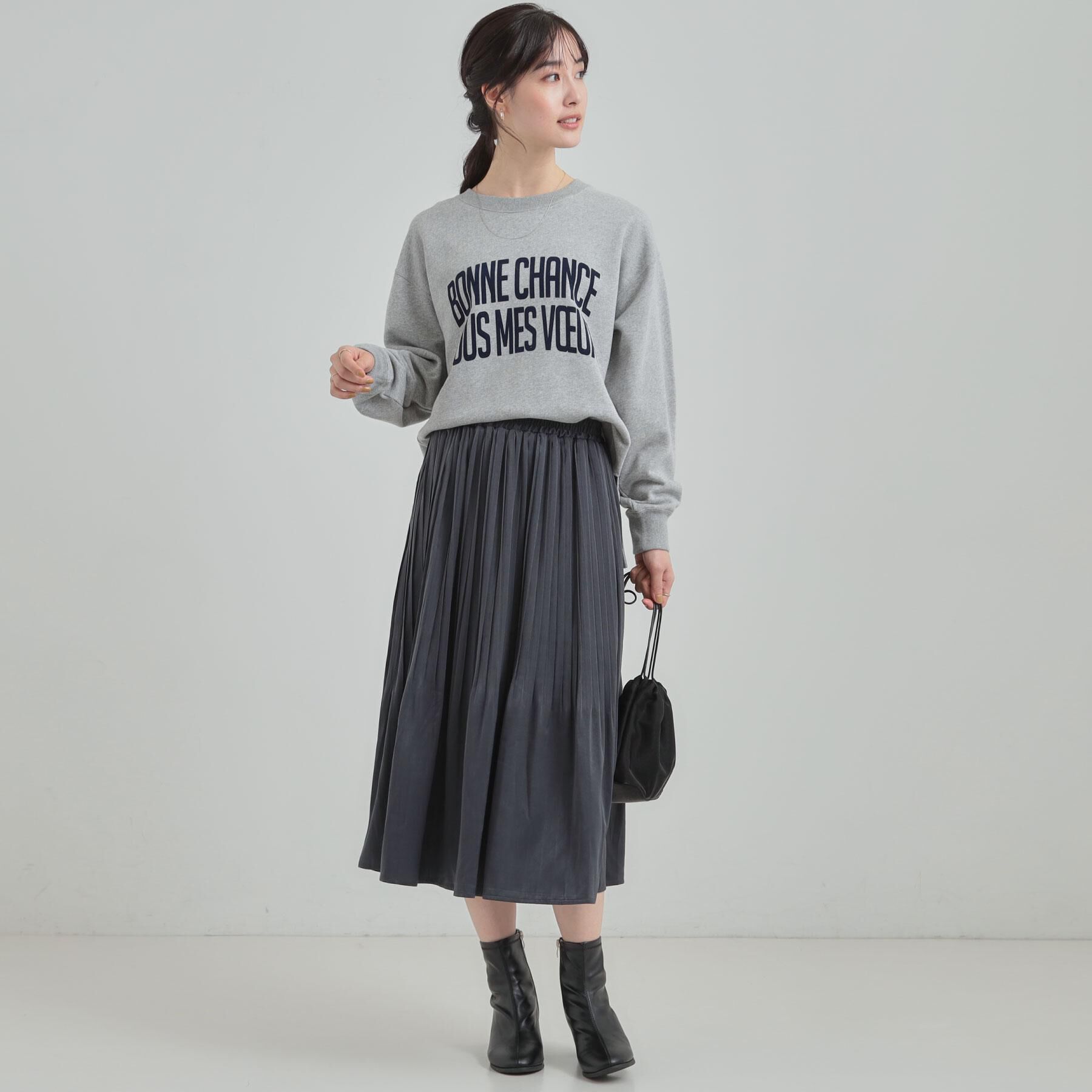 SHOO･LA･RUE「【着丈選べる/あったか】裏に秘密 プリーツスカート」|スカート|