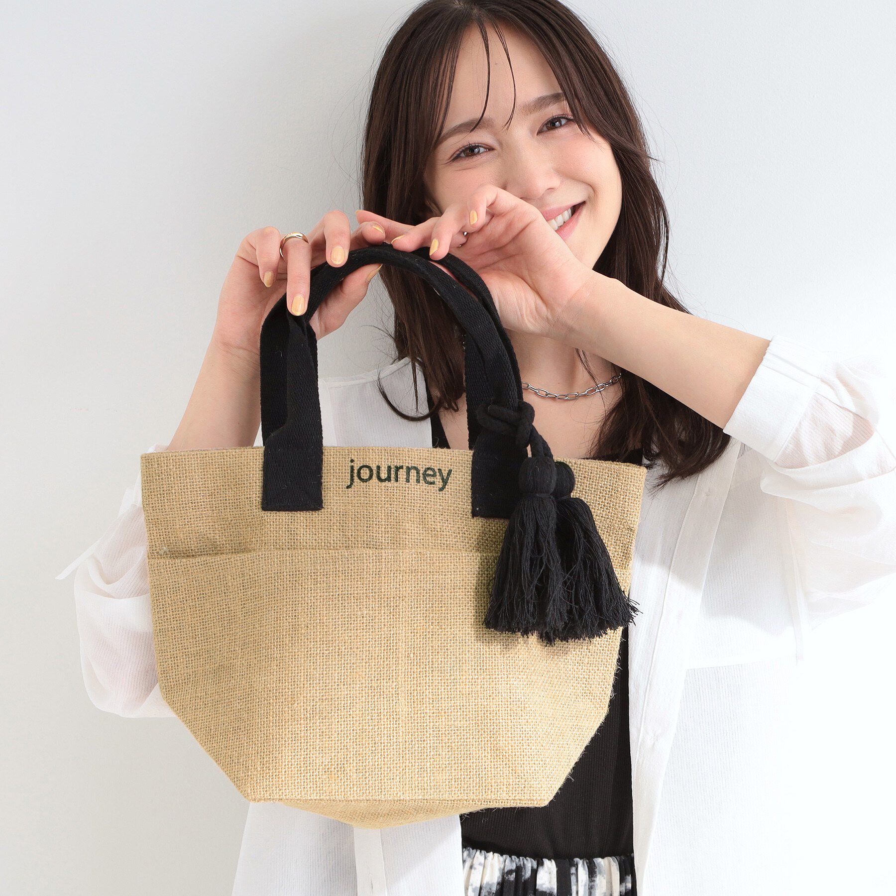 SHOO･LA･RUE「ジュートランチトートバッグ」|トートバッグ|ブラック(019)