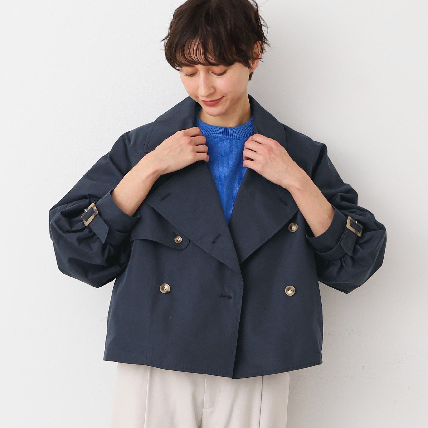 Dessin「【洗える】ショートトレンチジャケット」|テーラードジャケット|