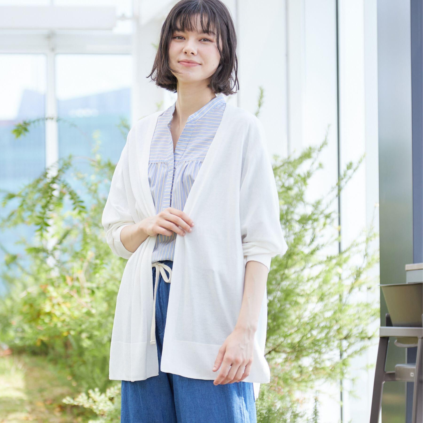 Dessin「【接触冷感・洗える】ドルマンスリーブひんやりカーディガン（S～L）」|カーディガン|