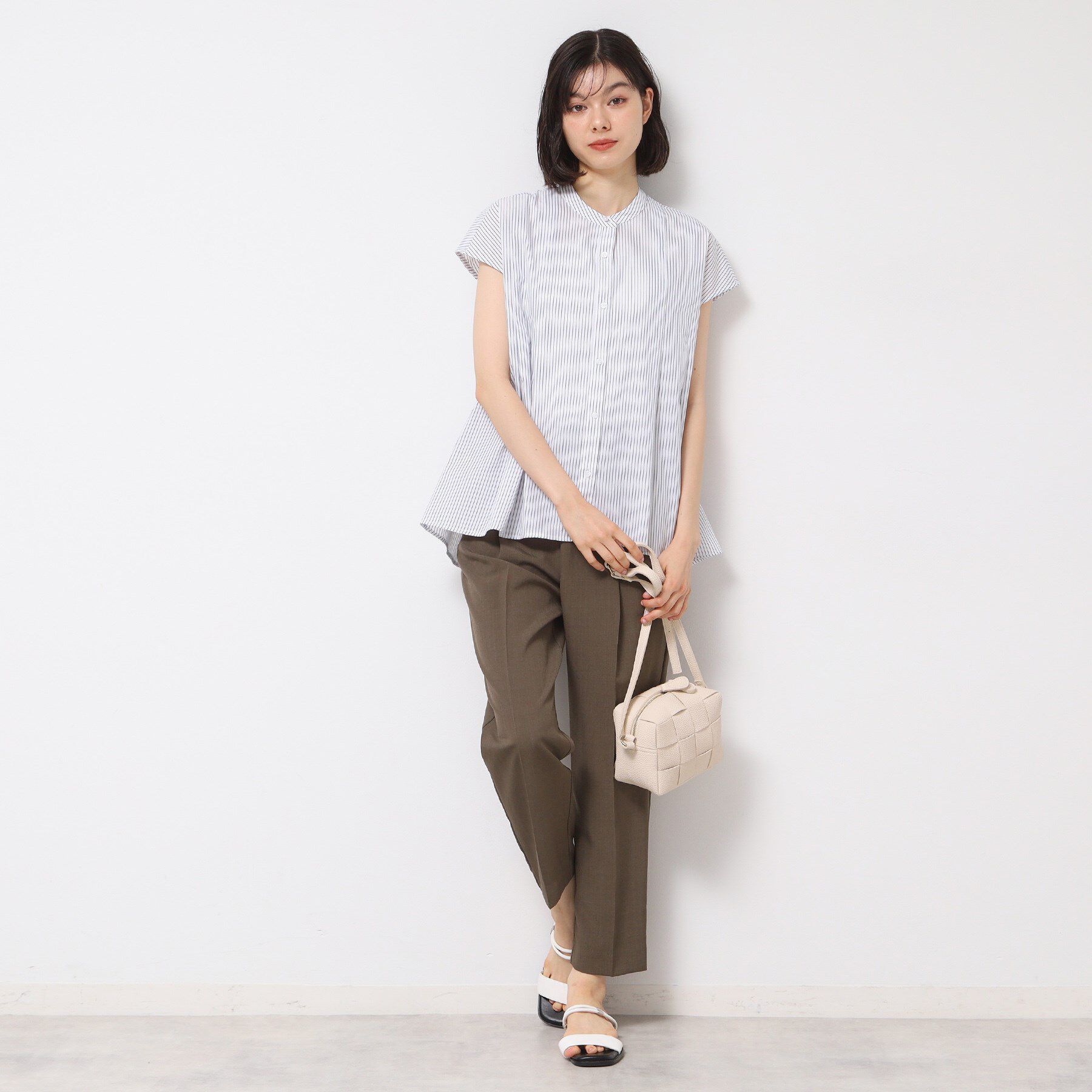 Dessin「【洗える】フレンチスリーブフレアーブラウス（XS～L）」|シャツ・ブラウス|