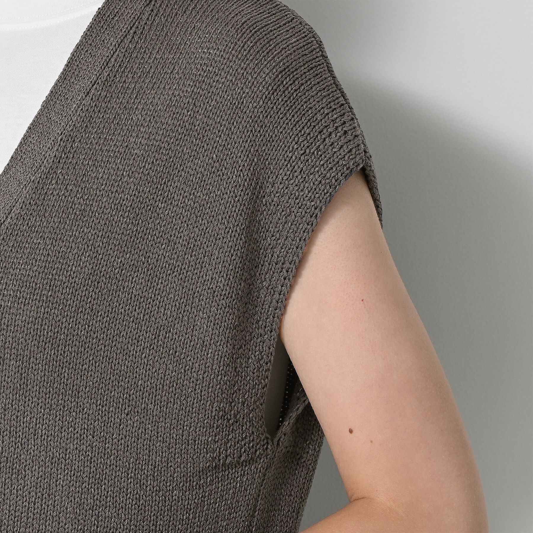 Dessin「【洗える】フレンチスリーブニットベスト」|ベスト・ジレ|