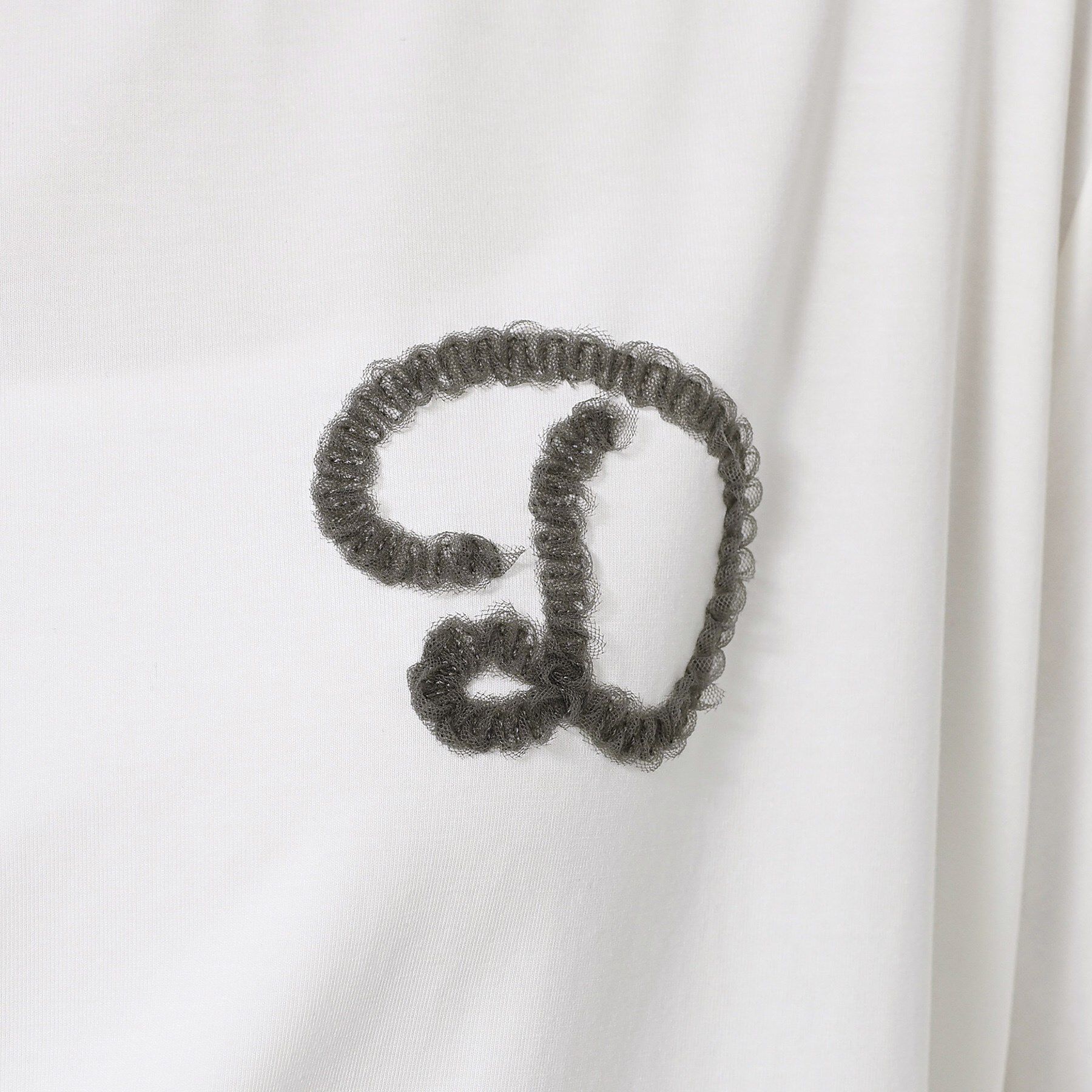 Dessin「【洗える】チュール刺繍Tシャツ」|Tシャツ・カットソー|