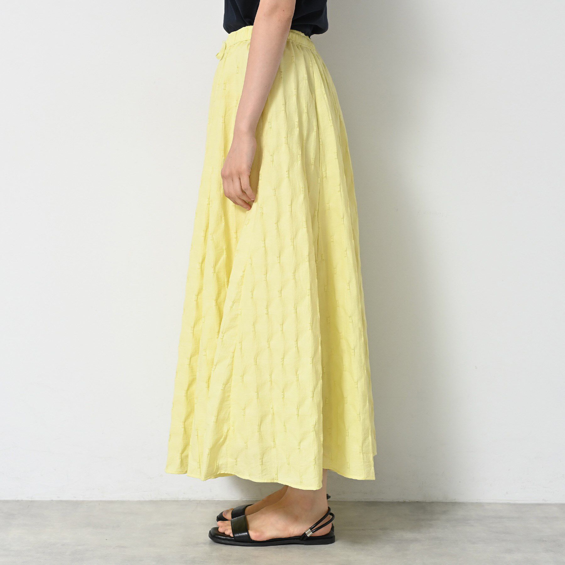 Dessin「【ウエストゴム・洗える】ジャガードフレアースカート」|スカート|