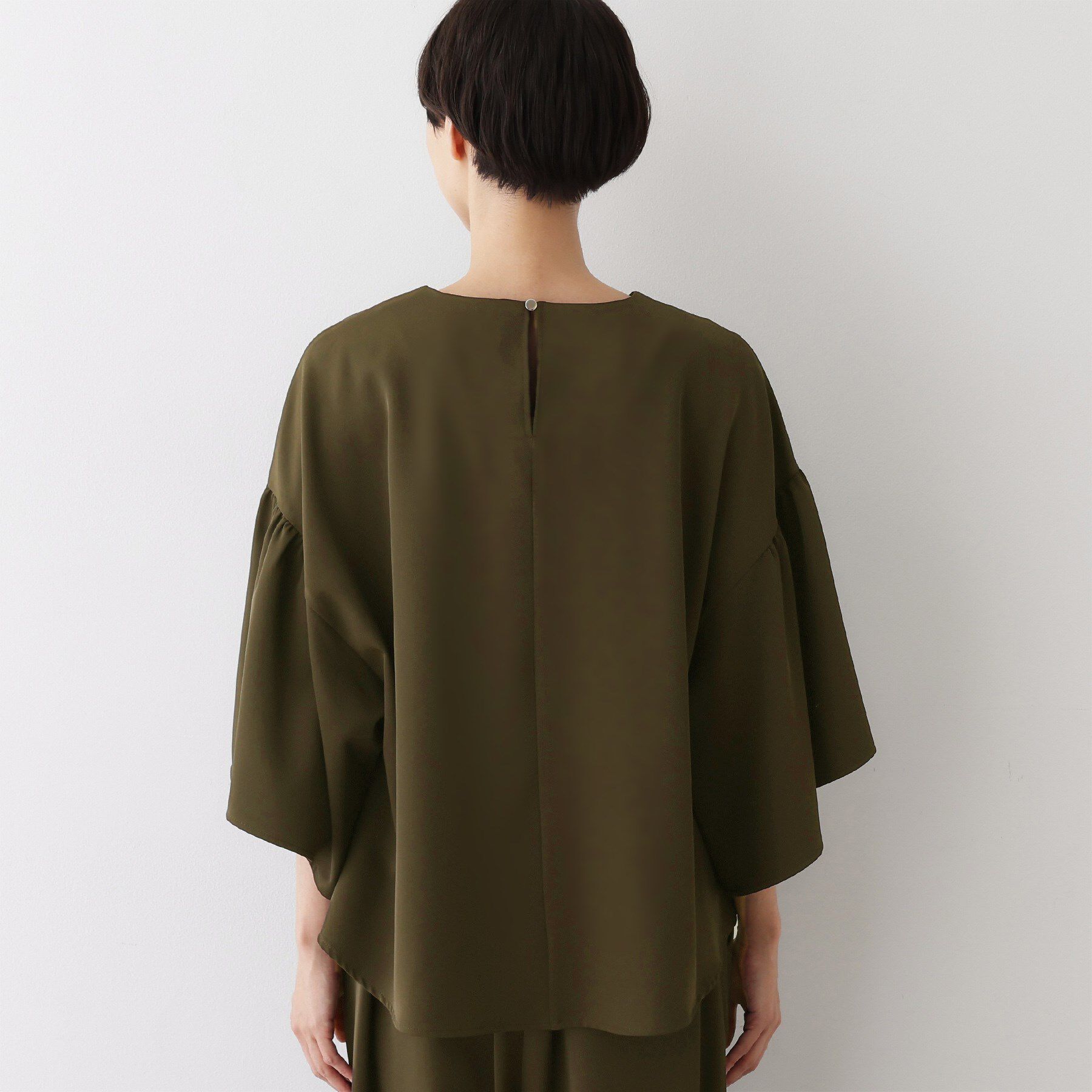 Dessin「【セットアップ可・洗える】フレアスリーブブラウス」|シャツ・ブラウス|