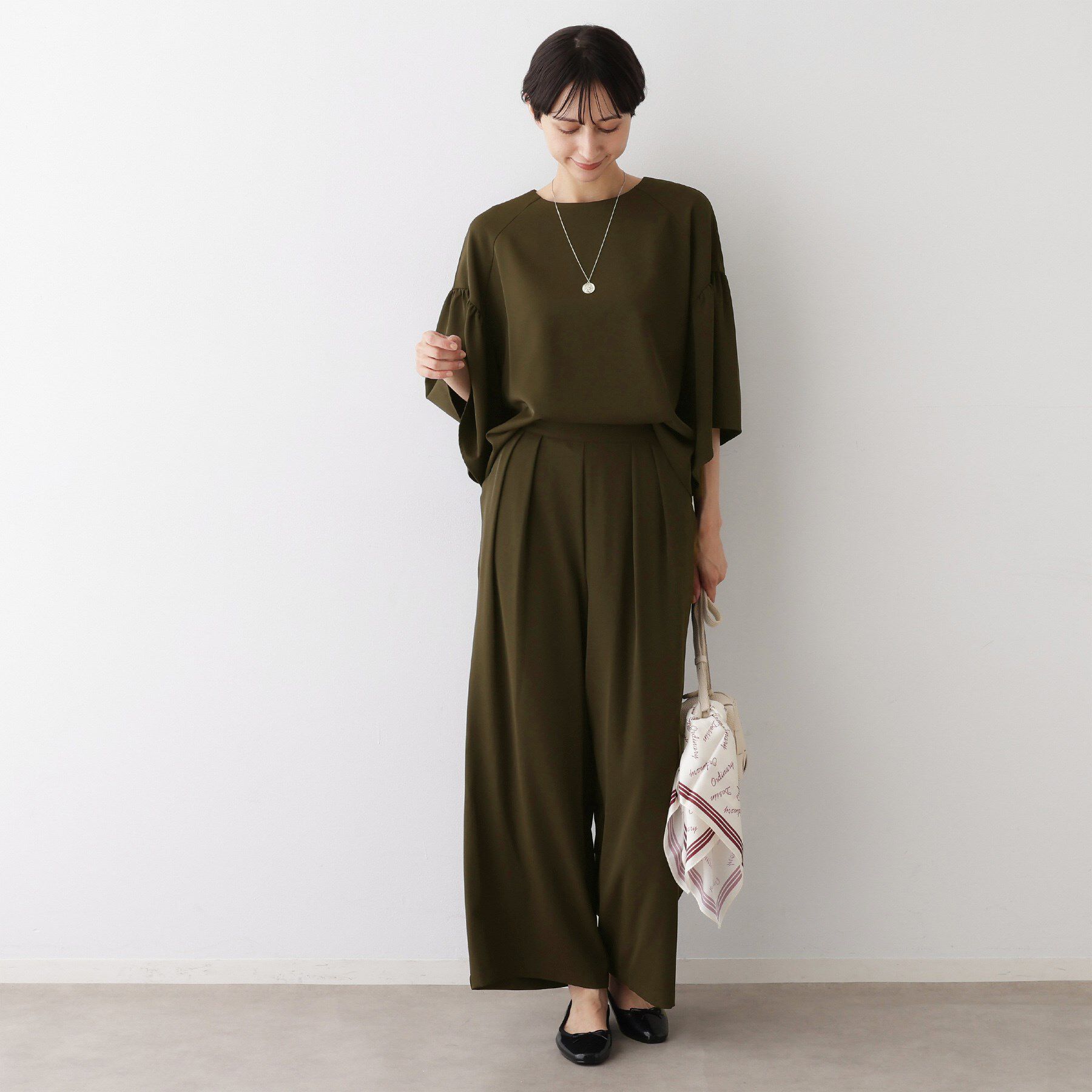 Dessin「【セットアップ可・洗える】フレアスリーブブラウス」|シャツ・ブラウス|