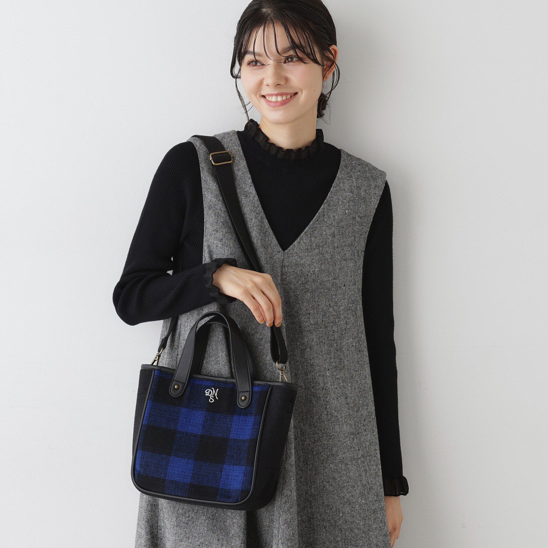 Dessin「【2WAY・軽量】チェックトート」|トートバッグ|