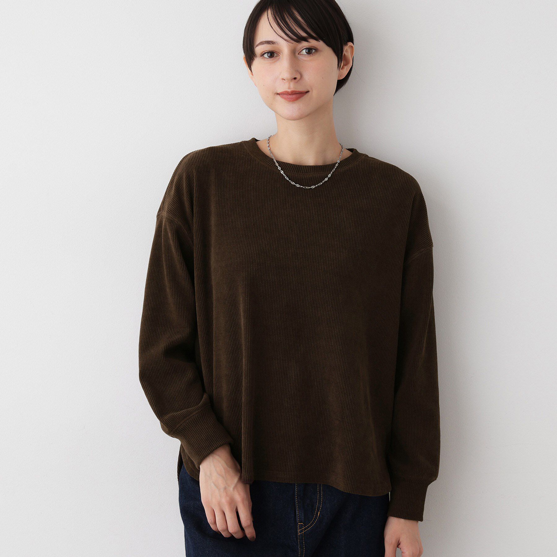 Dessin「【洗える】ベロアサーマルカットソー」|Tシャツ・カットソー|