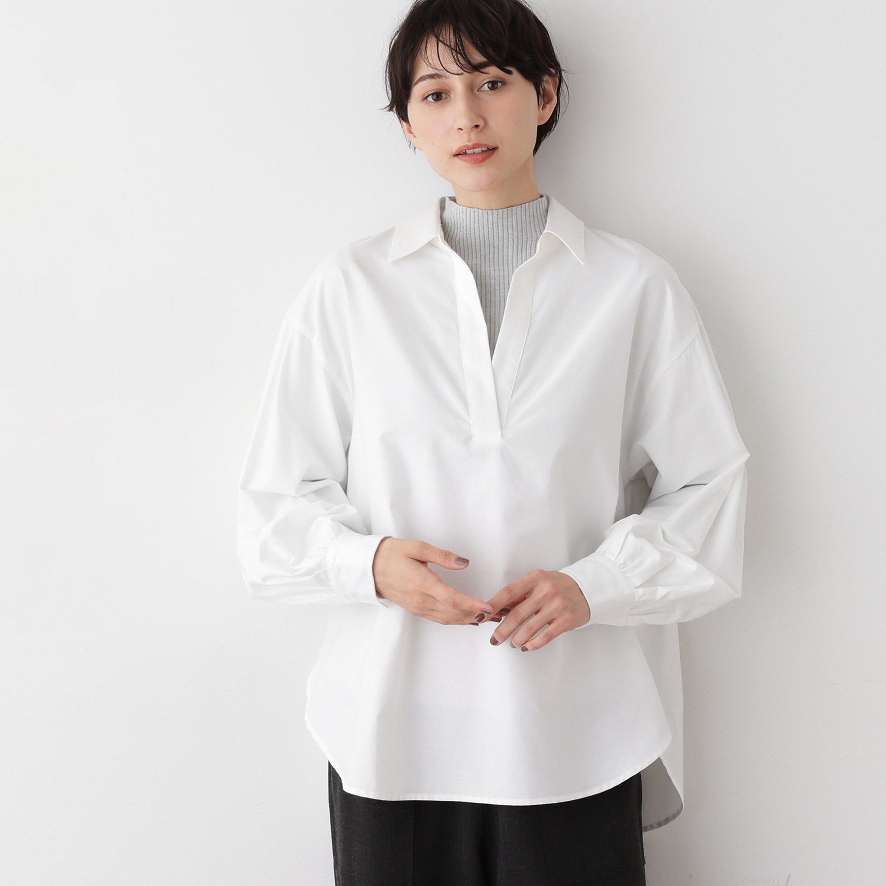 Dessin「【洗える】オックススキッパーシャツ」|シャツ・ブラウス|