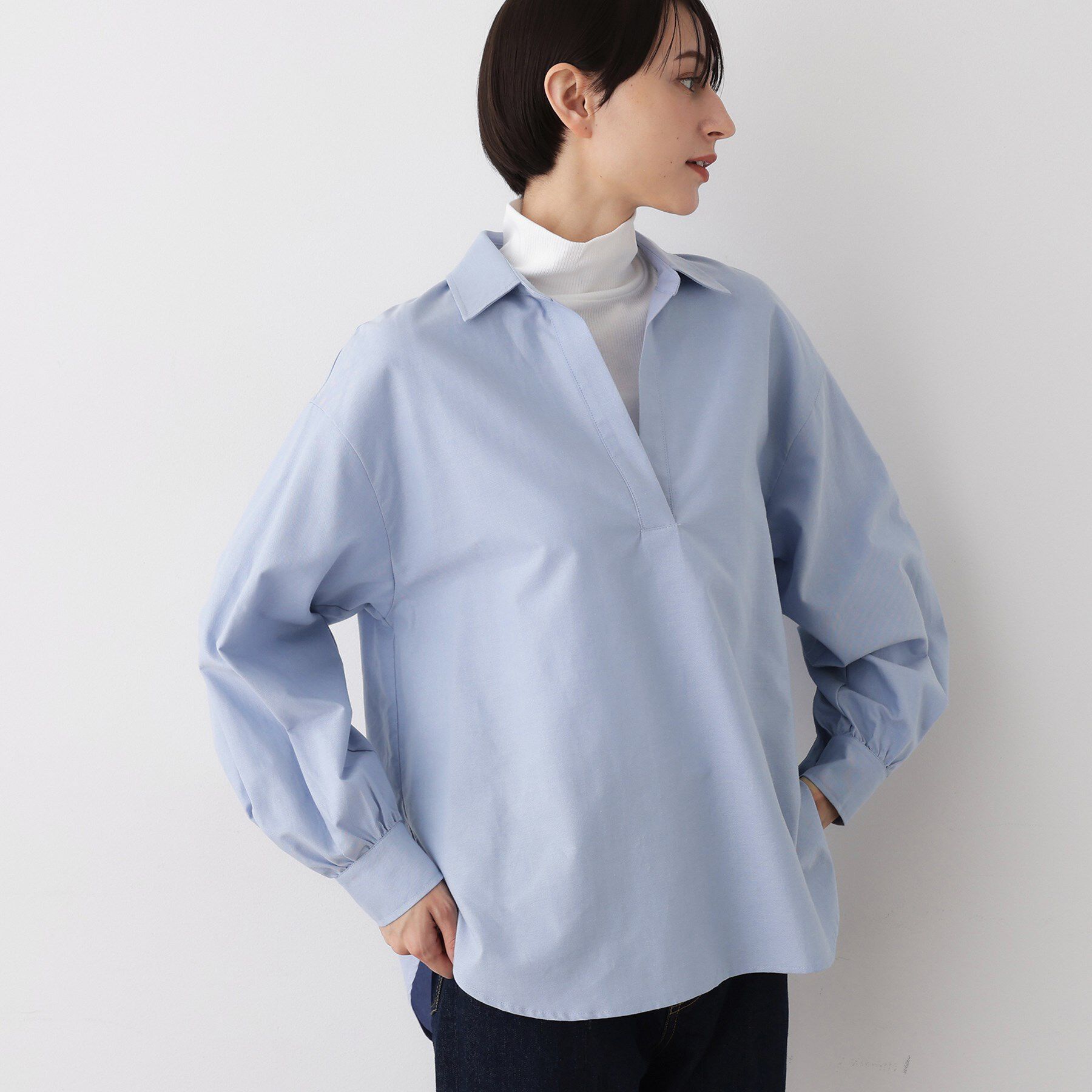 Dessin「【洗える】オックススキッパーシャツ」|シャツ・ブラウス|