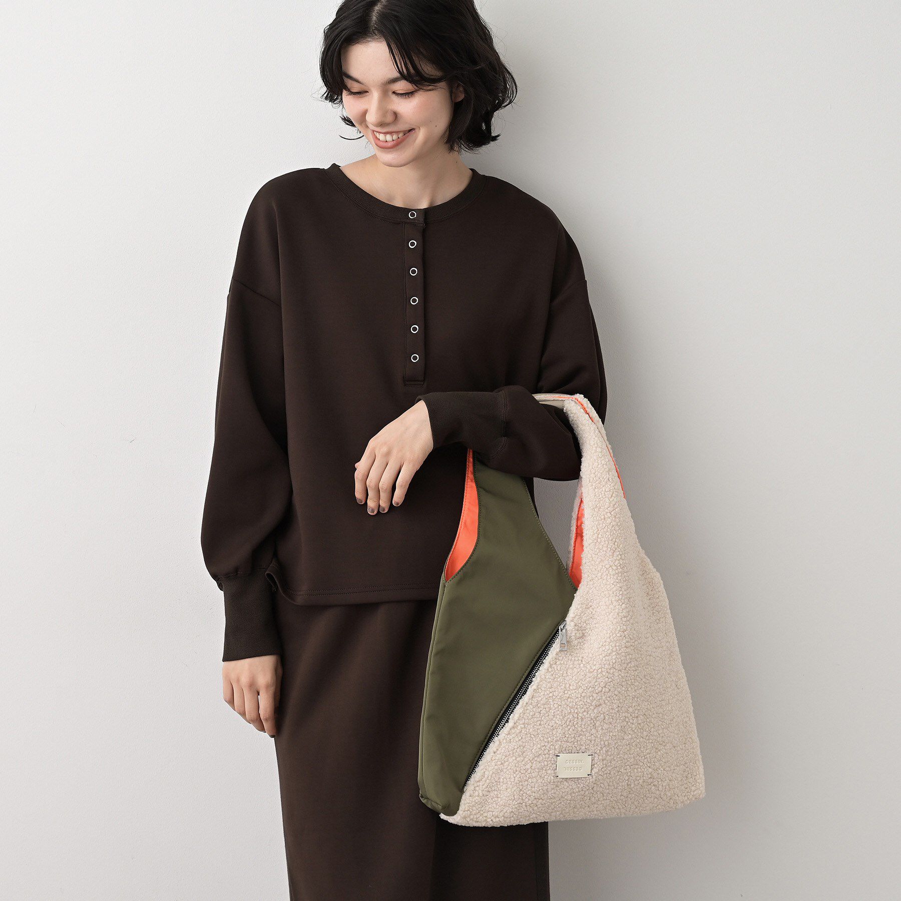 Dessin「トライアングルボアコンビバッグ」|トートバッグ|