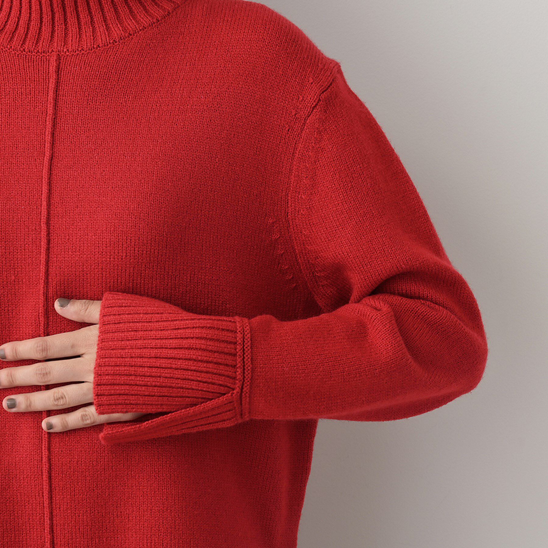 Dessin「【洗える】センタータックラインハイネックニット」|ニット・セーター|