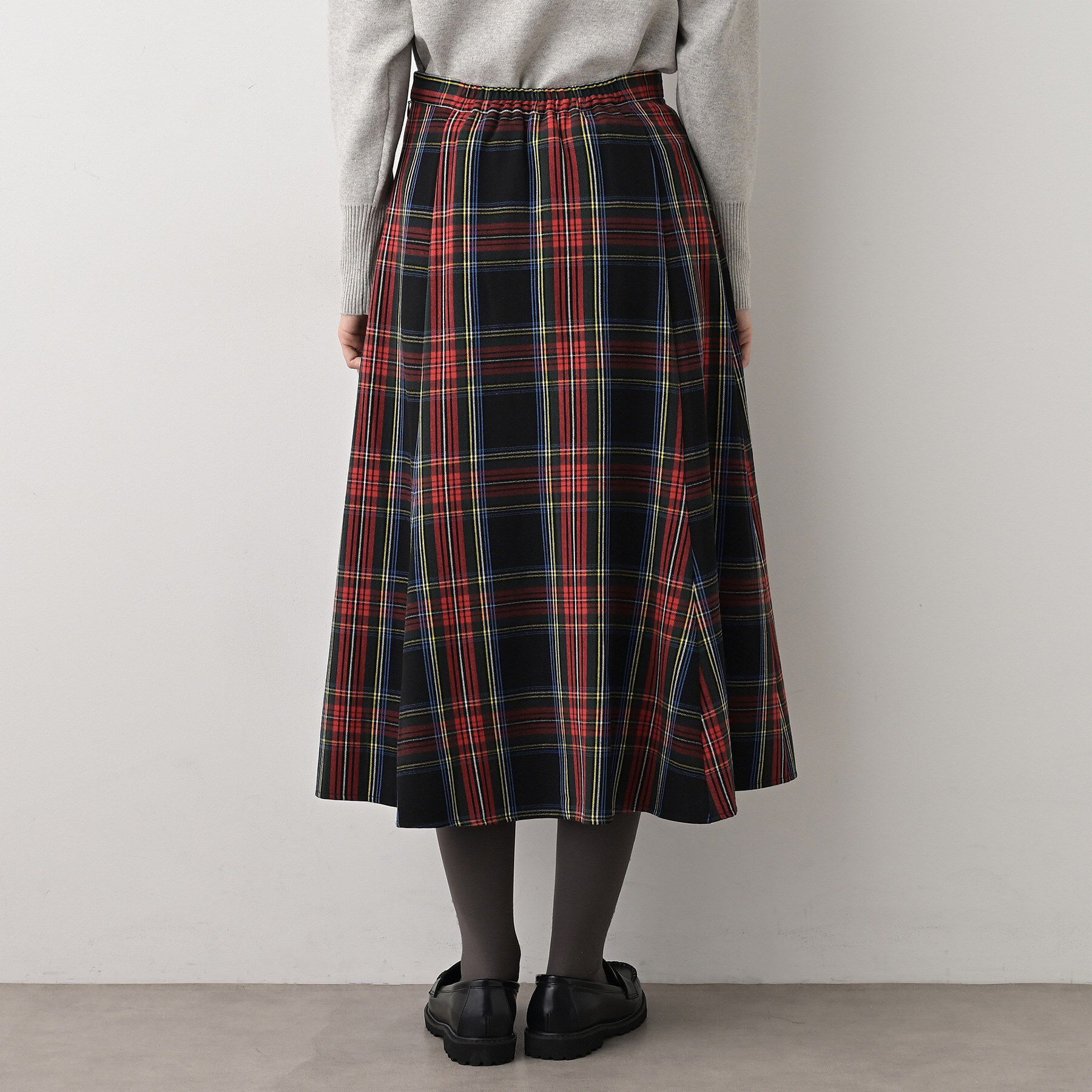 Dessin「【洗える】チェック柄起毛フレアスカート」|スカート|