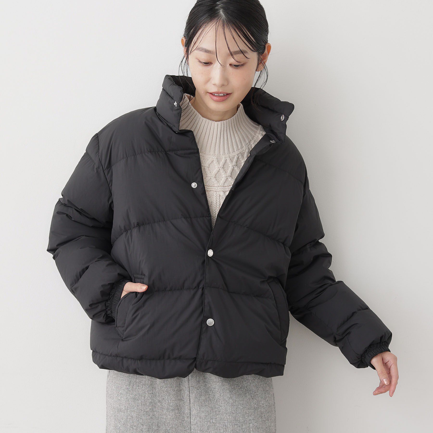 Dessin「【ユニセックス/軽量】ライトダウンコート」|ダウン|ブラック(019)