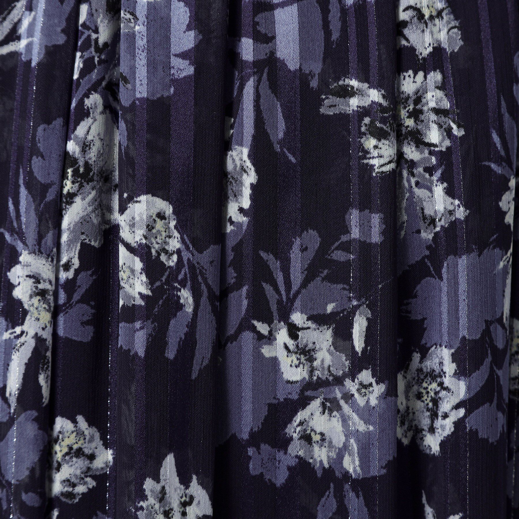 ITS&rsquo;DEMO「【ウエストゴム／手洗い可】ラメストライプ花柄スカート」|スカート|