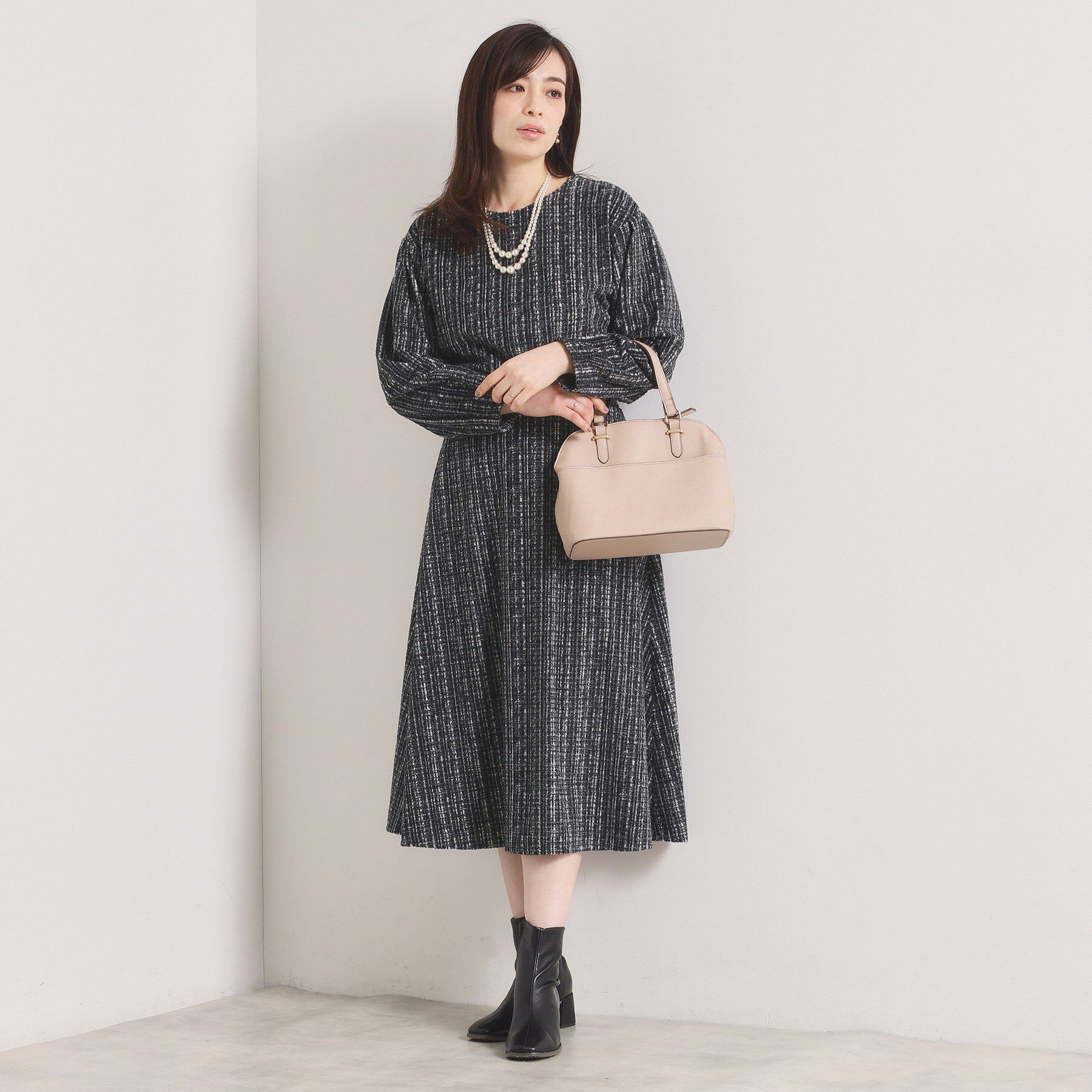 ITS&rsquo;DEMO「【手洗い可／セットアップ可】ツイード風プリントスカート」|スカート|