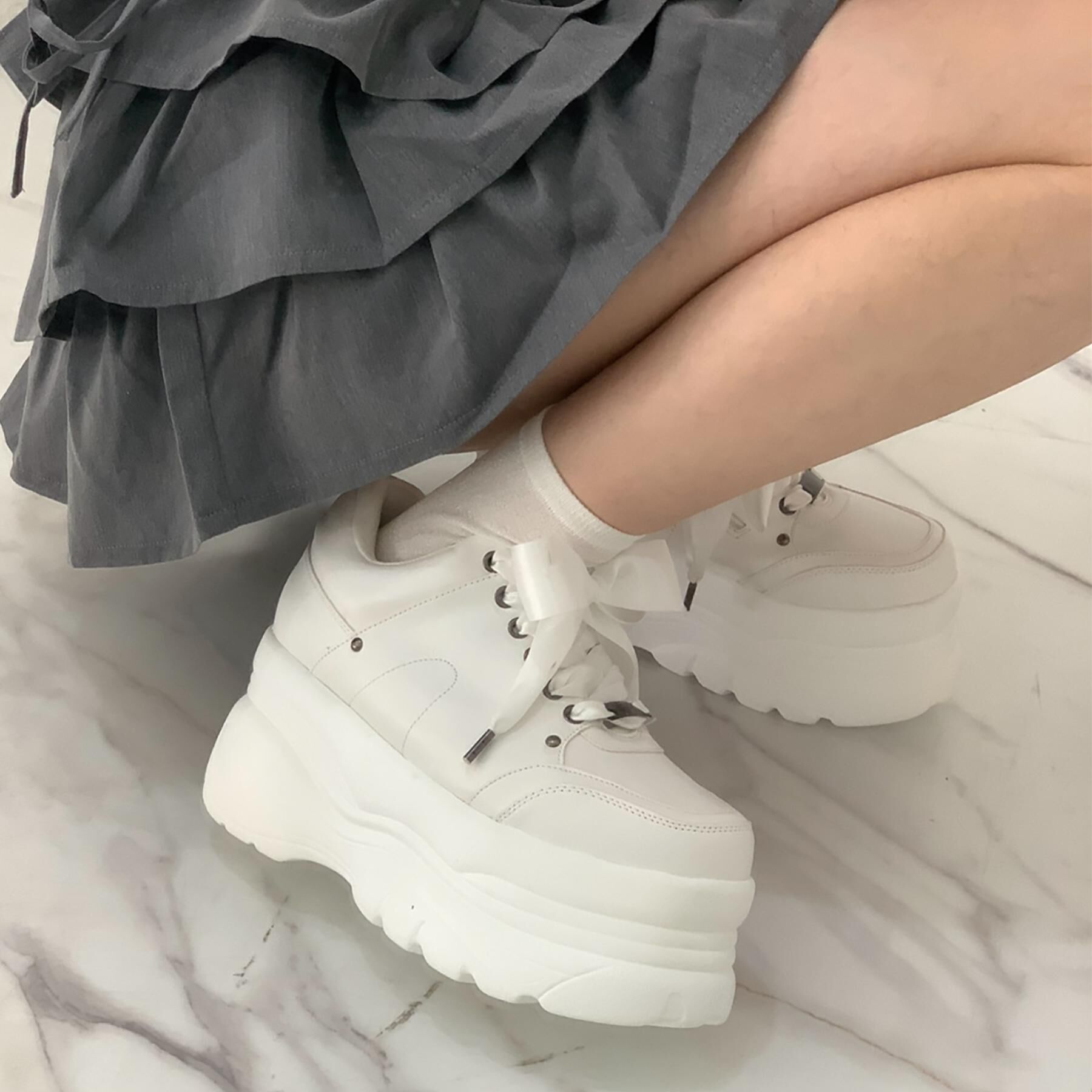 csT&P「厚底スニーカー」|スニーカー|ﾎﾜｲﾄ(001)