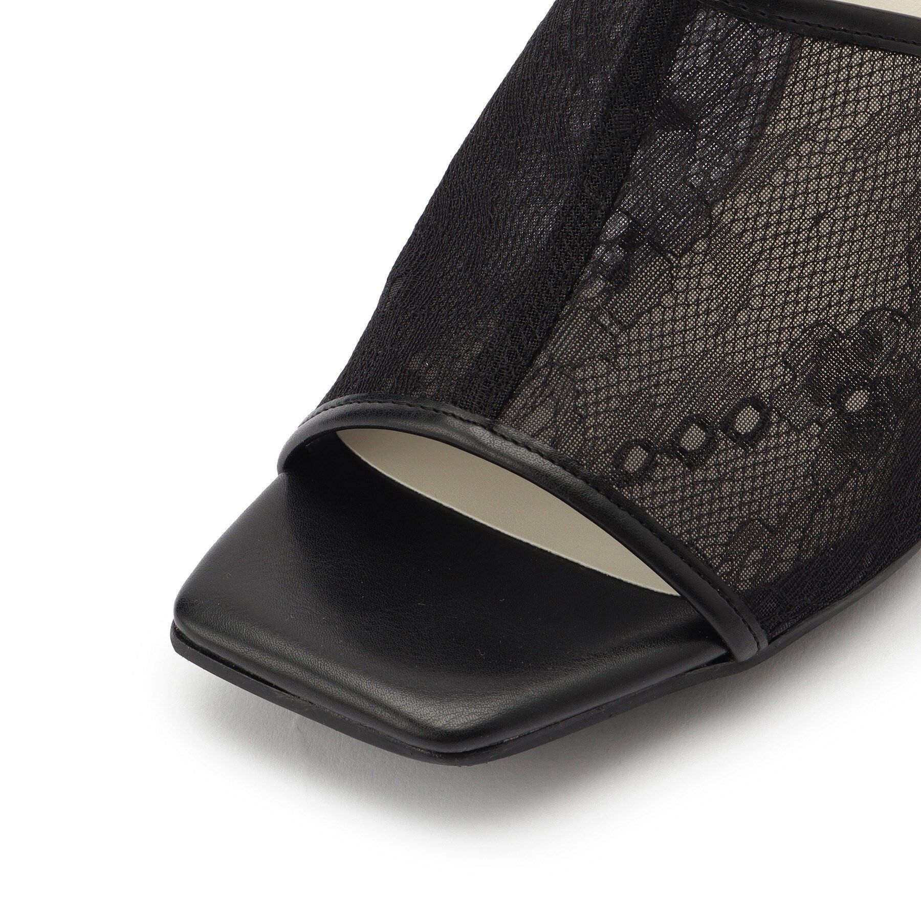 ESPERANZA「チュールメッシュクリアヒールミュール」|サンダル|