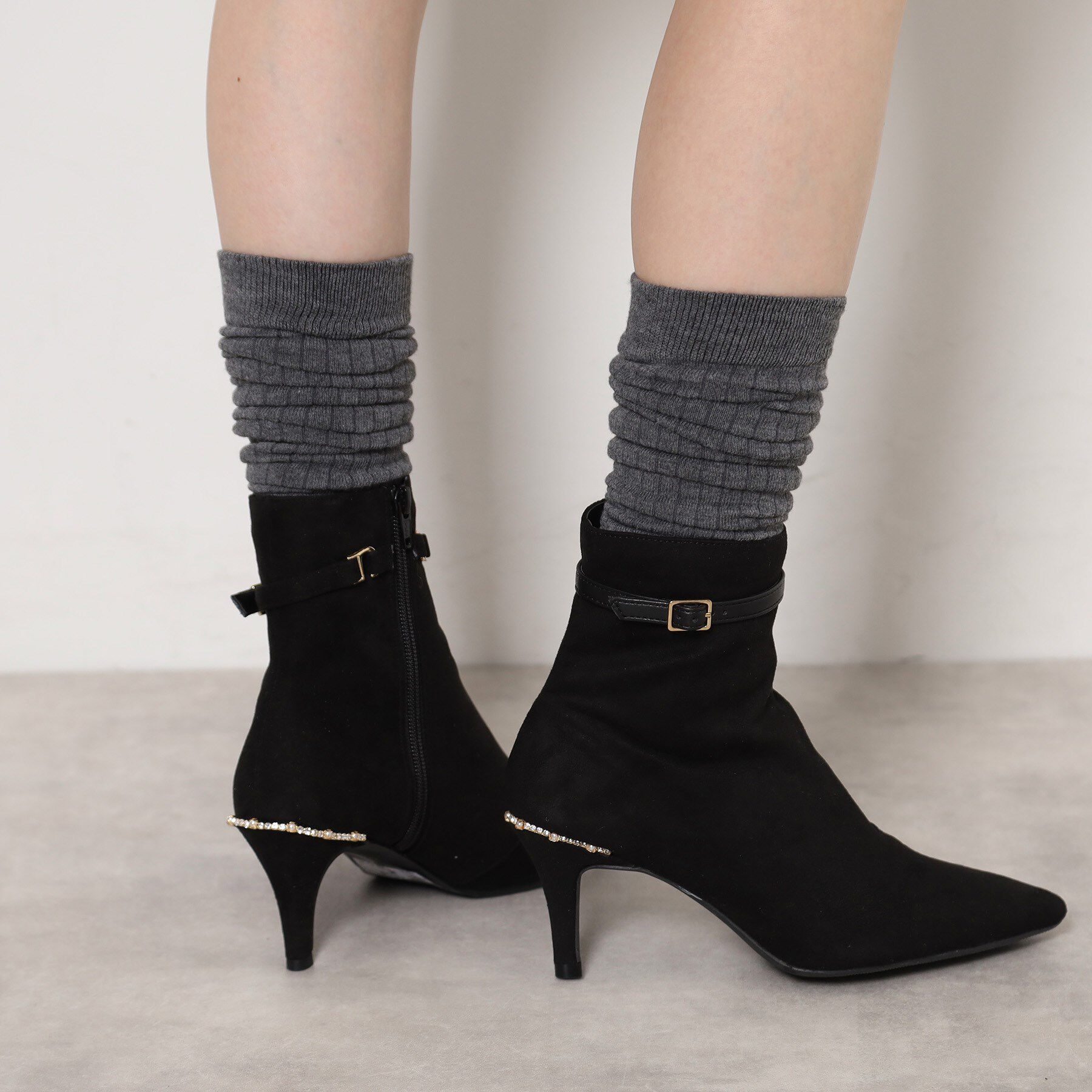 ESPERANZA「ジュエルヒールショートブーツ」|ショートブーツ|