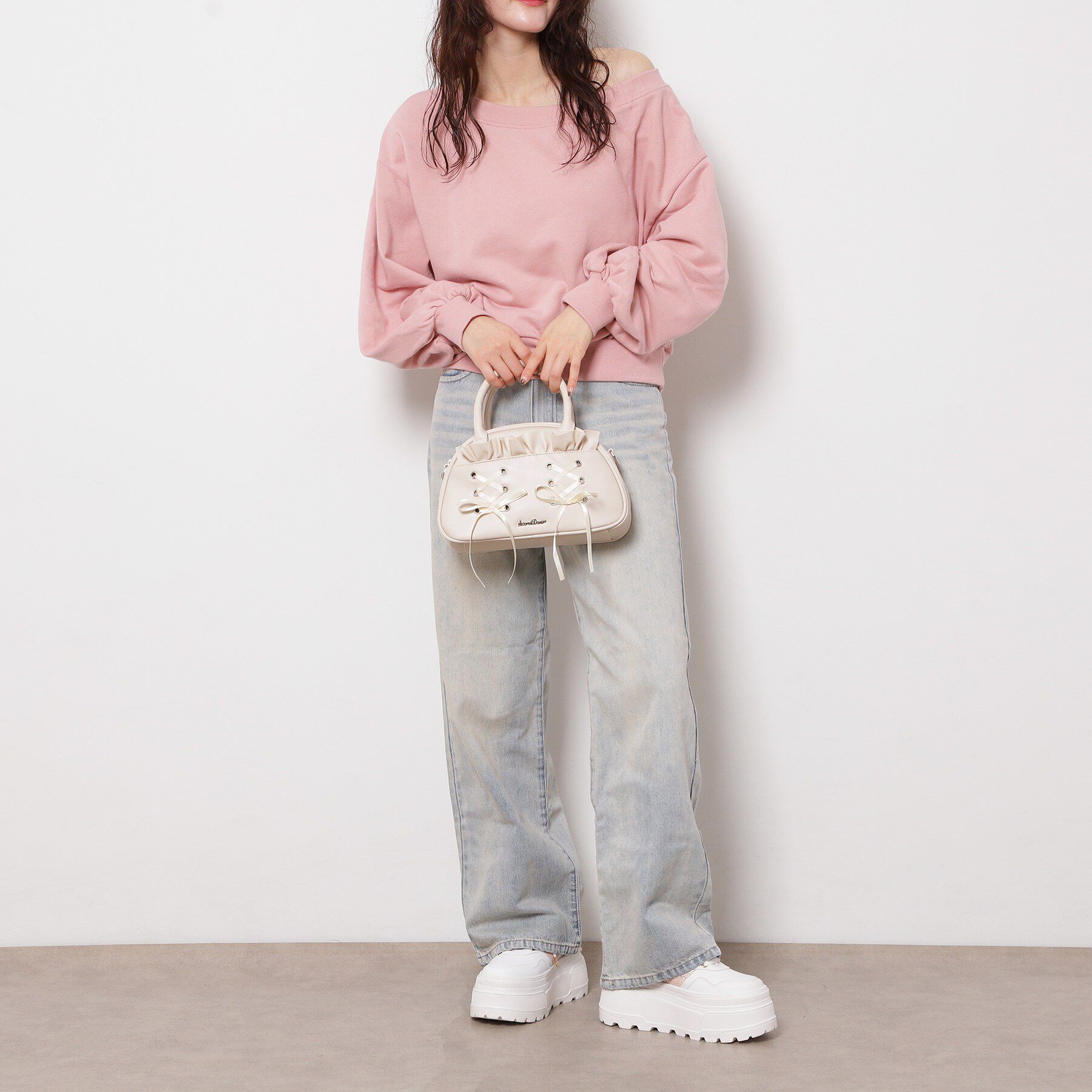 Ober Tashe「リボン使い2WAYショルダー」|ボストンバッグ|