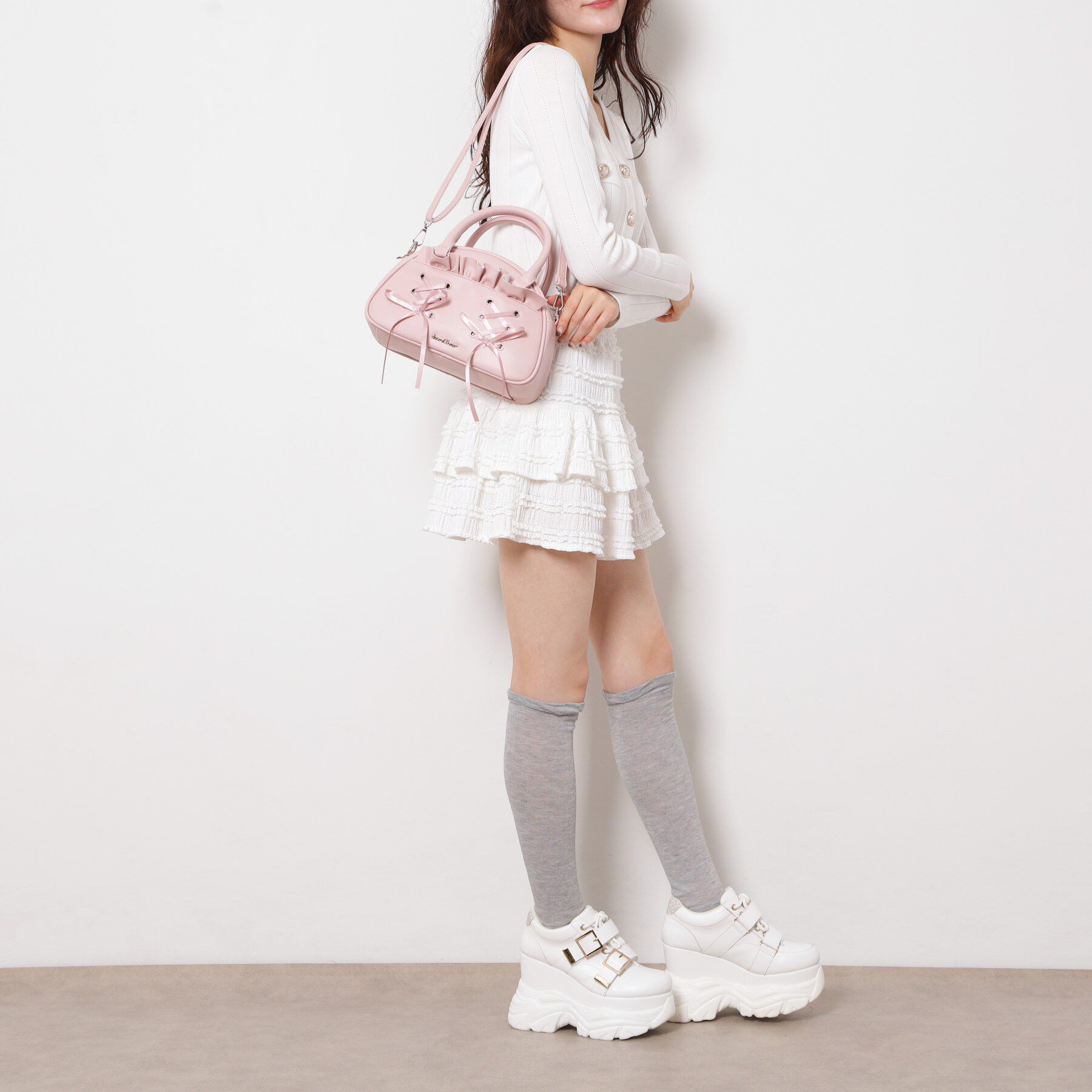 Ober Tashe「リボン使い2WAYショルダー」|ボストンバッグ|