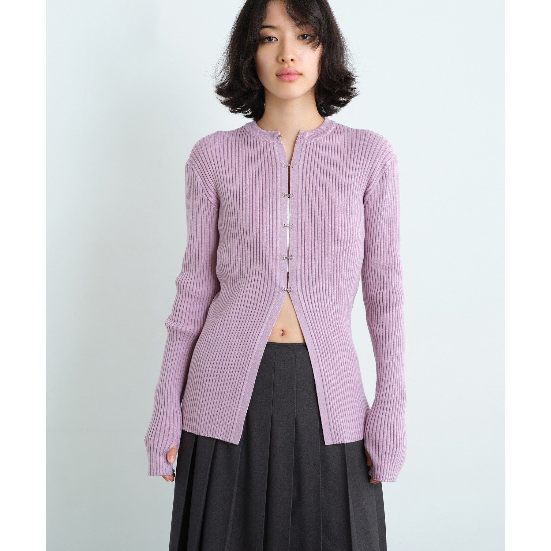 CODE A「fronthook knit cardigan」|カーディガン|