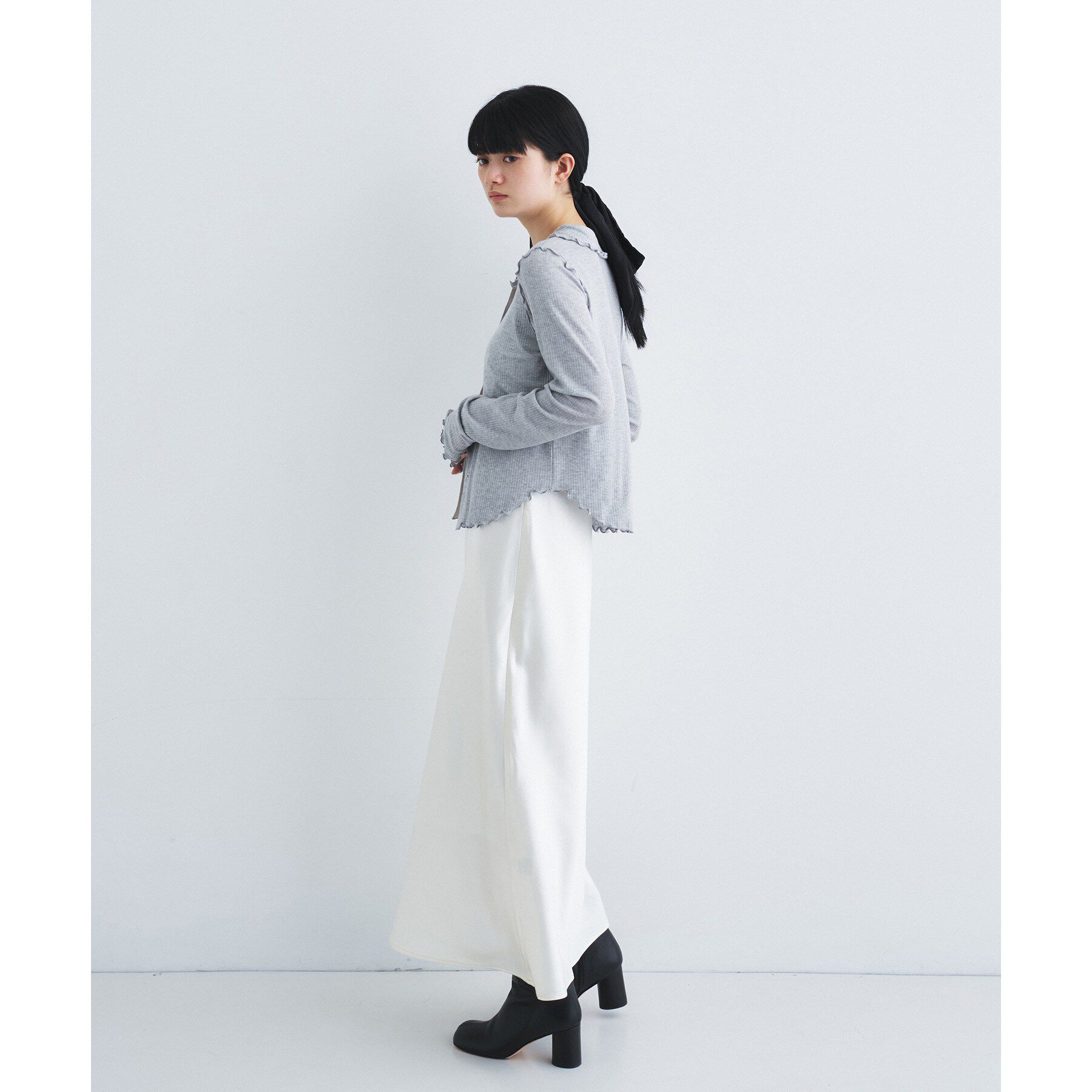 CODE A「edge－fit ribbed cardigan」|カーディガン|