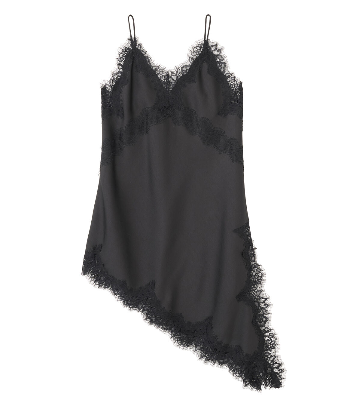 COCO DEAL「レーストリムサテンキャミソール」|キャミソール|ブラック