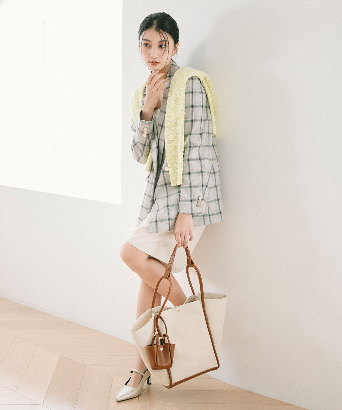 COCO DEAL「バイカラートリミングキャンバストート」|トートバッグ|