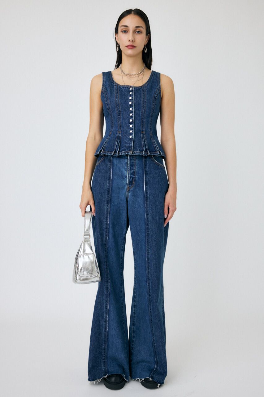 MOUSSY「BUTTON UP デニムトップス」|シャツ・ブラウス|