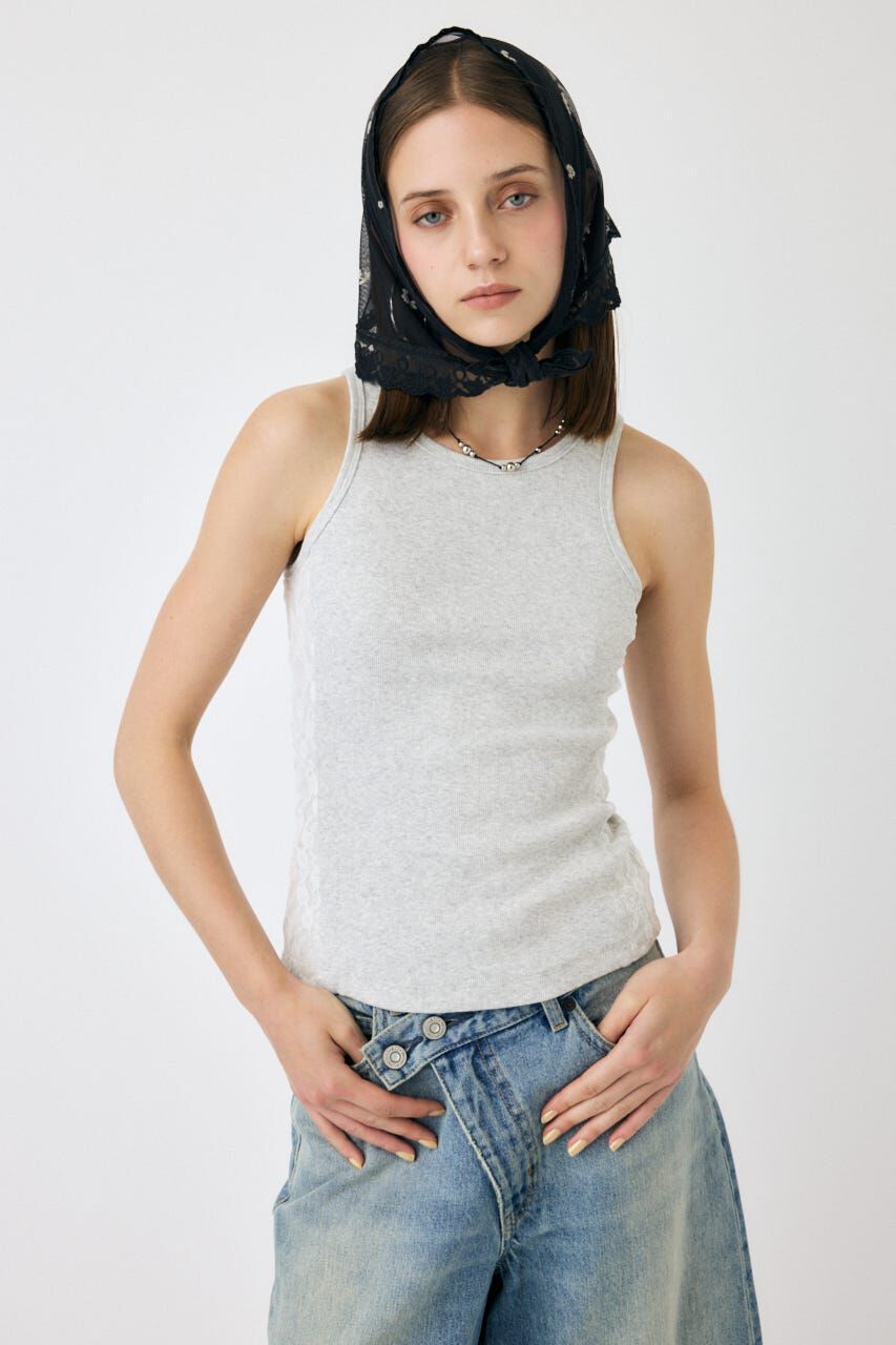 MOUSSY「LACE DOCKING タンクトップ」|タンクトップ|