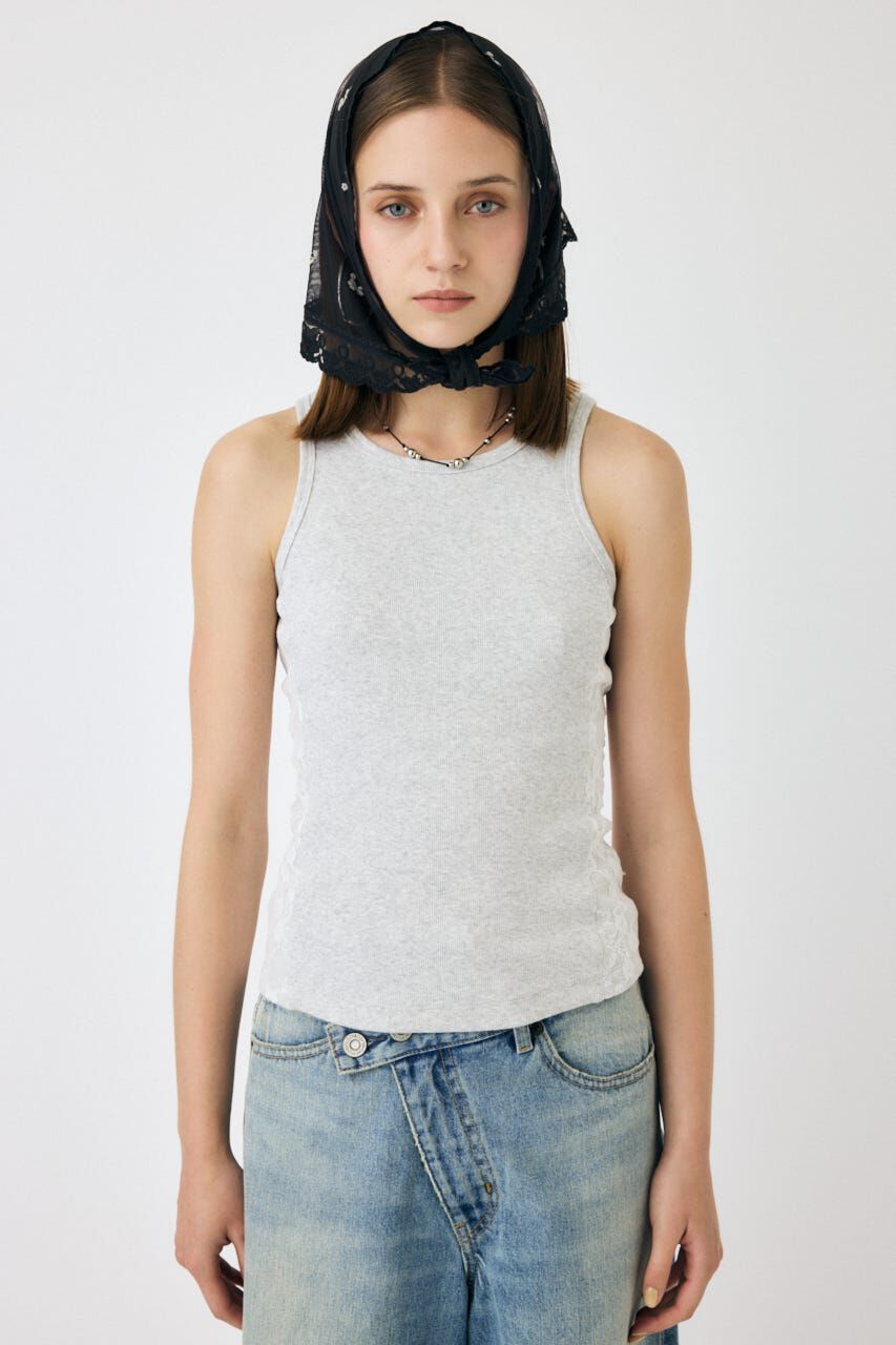 MOUSSY「LACE DOCKING タンクトップ」|タンクトップ|