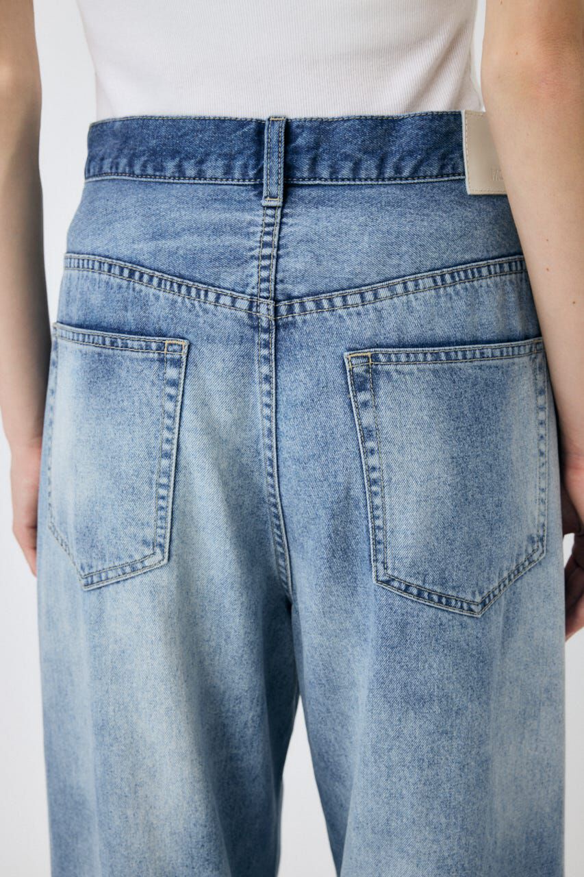MOUSSY「TUCKED WAIST LOOSE ストレートデニム」|デニム|