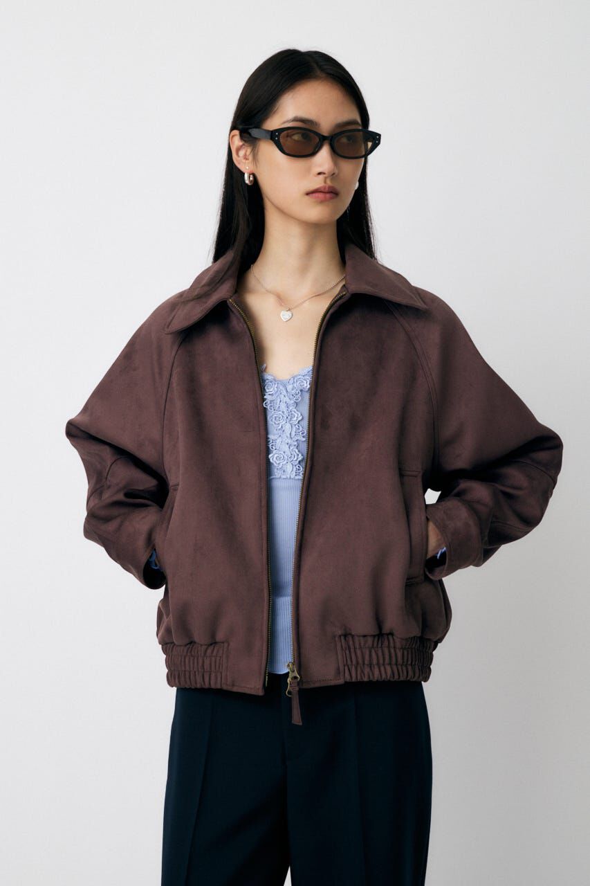 MOUSSY「F/SUEDE GATHER ブルゾン」|ブルゾン・スタジャン|